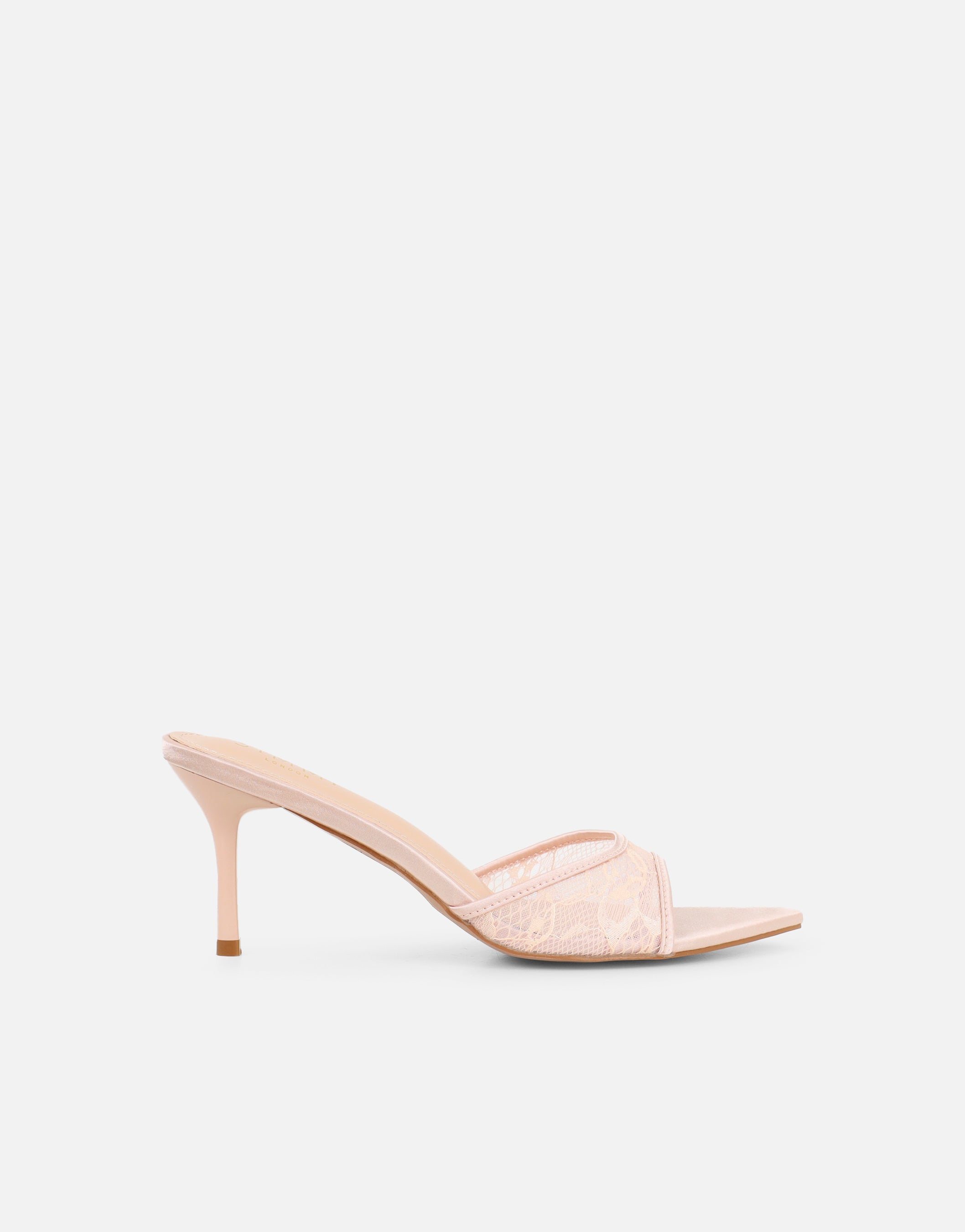 Fiorella Blush Lace Mules | SIMMI London