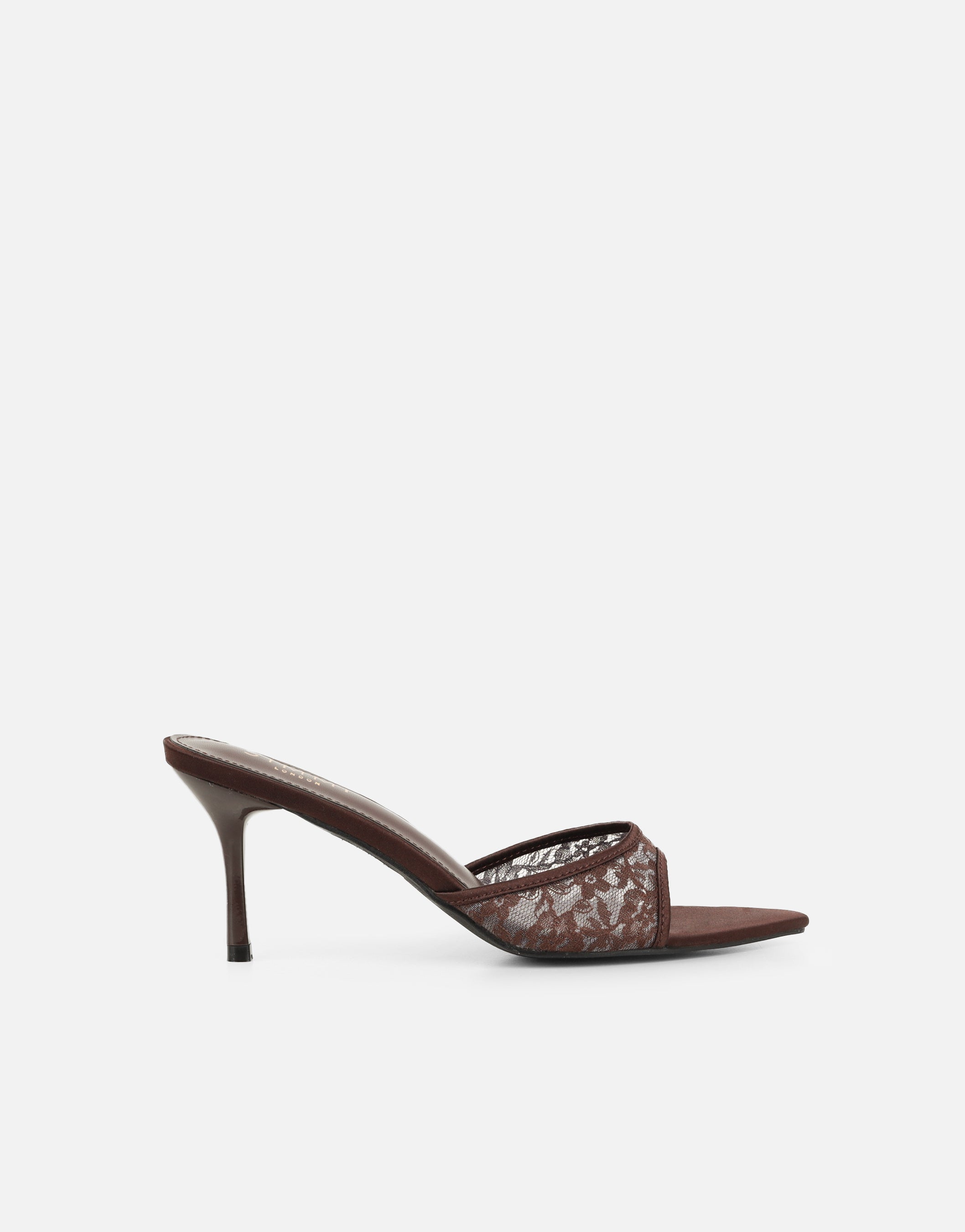 Fiorella Brown Lace Mules | SIMMI London
