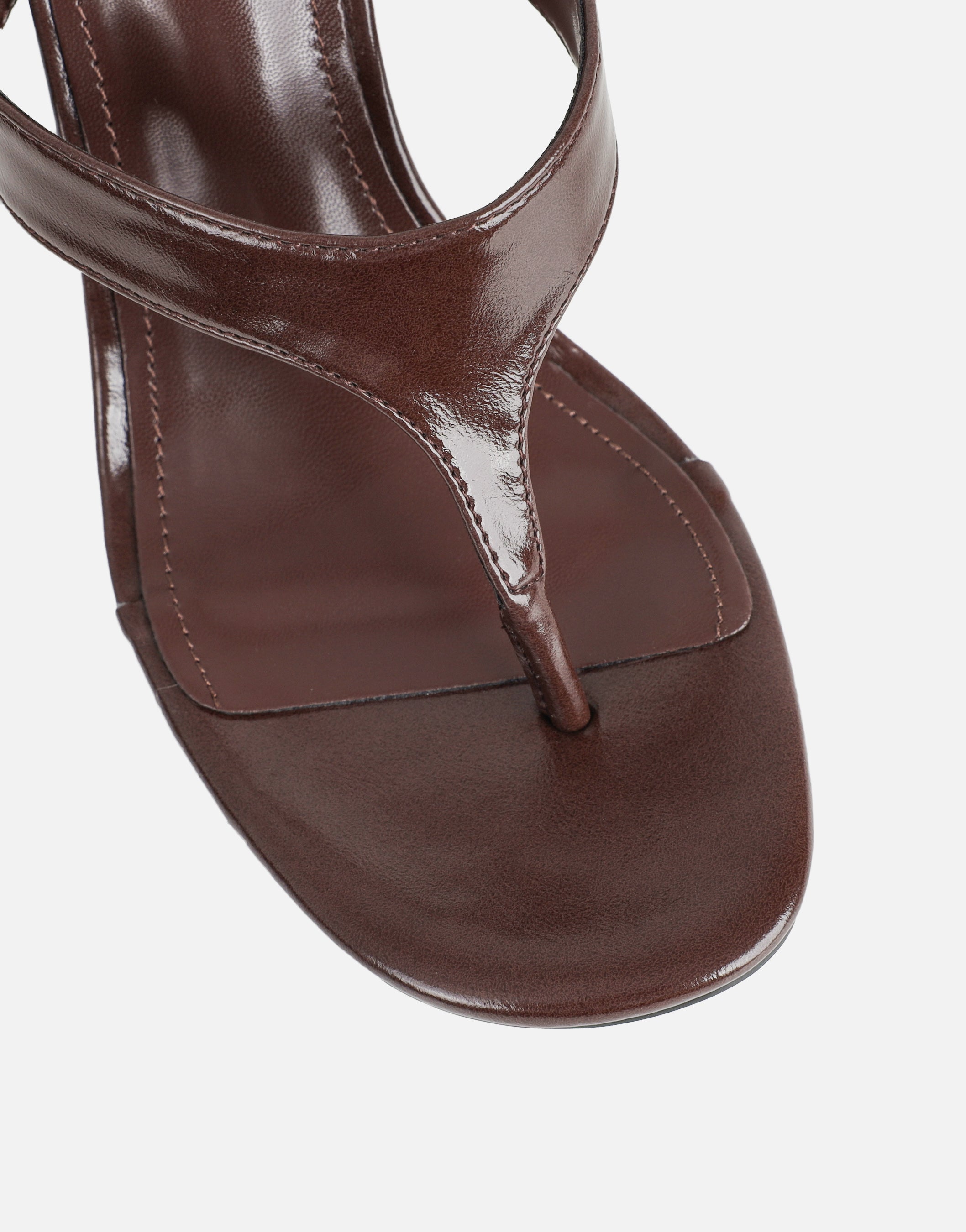 Jodie Brown Toe Thong Wedge Sandals | SIMMI London