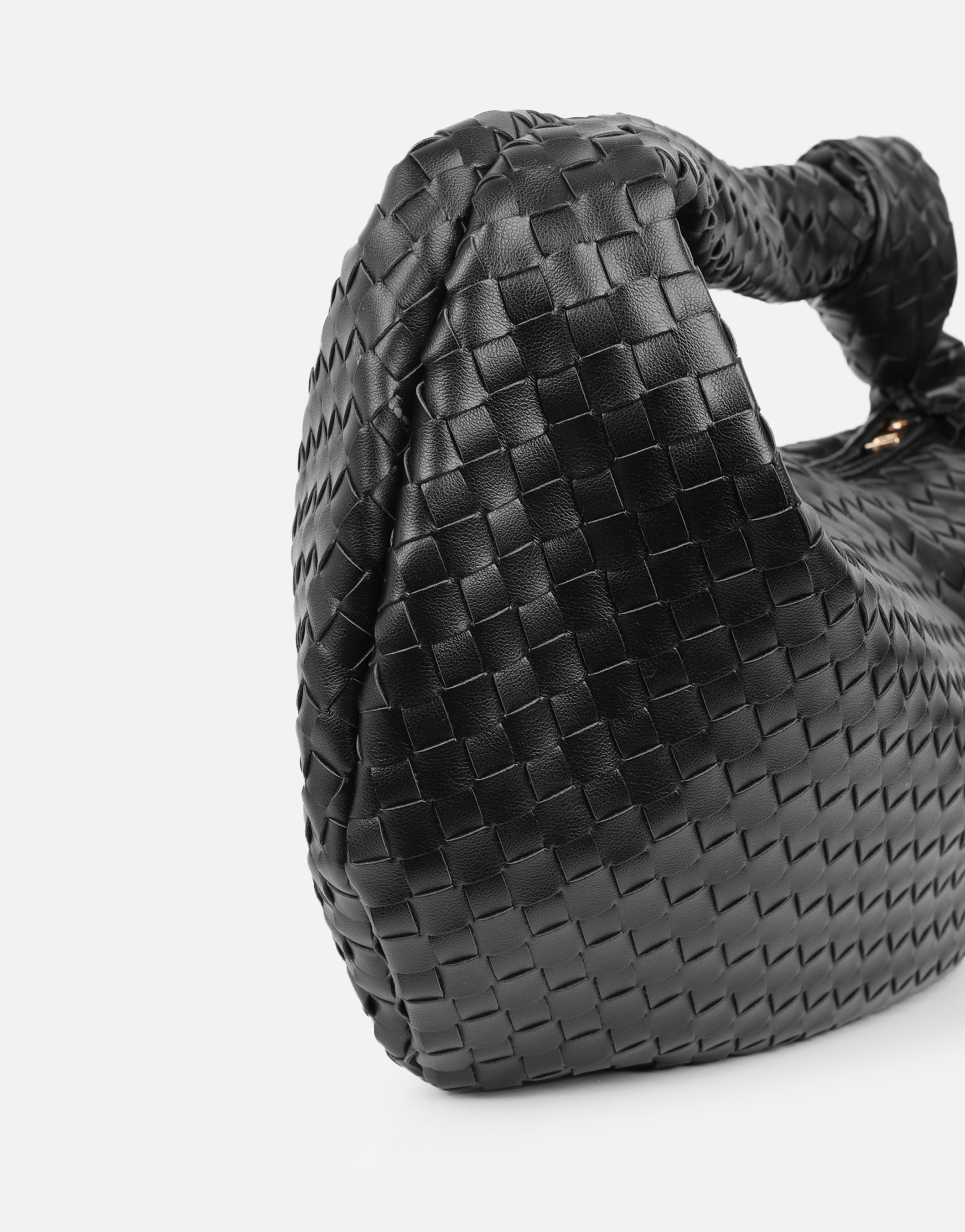 Justine Woven Black Bag | SIMMI London
