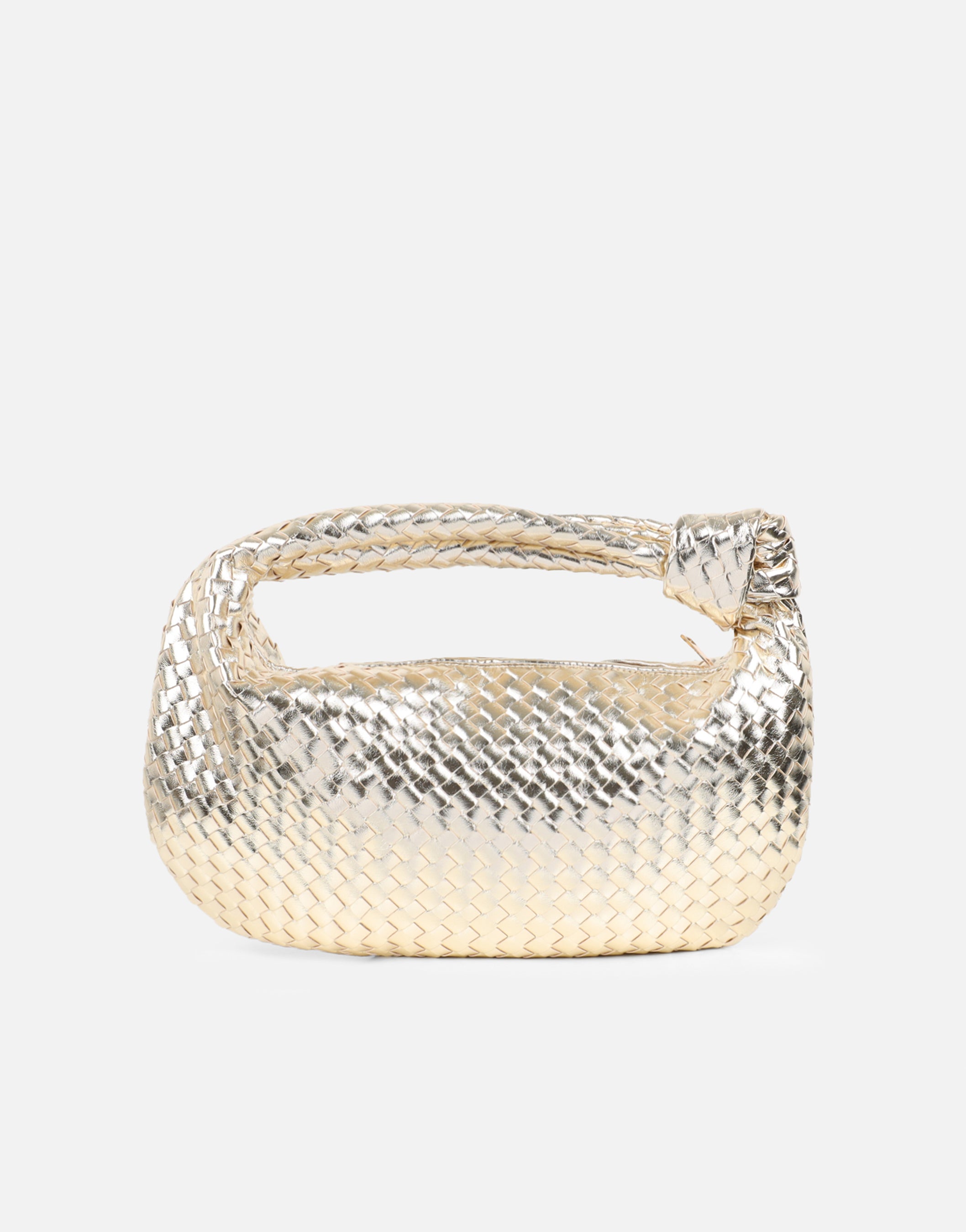 Justine Woven Gold Bag | SIMMI London