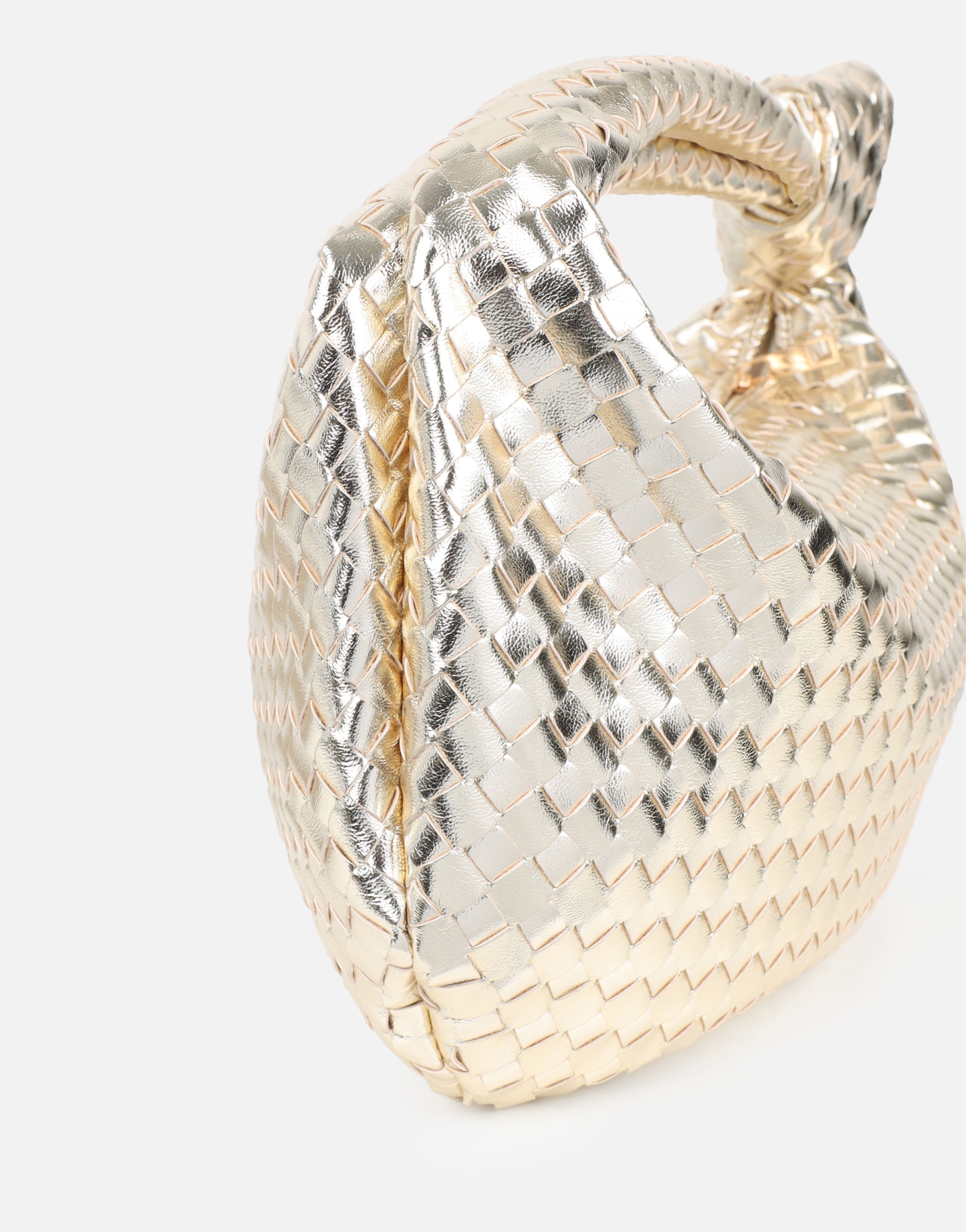 Justine Woven Gold Bag | SIMMI London