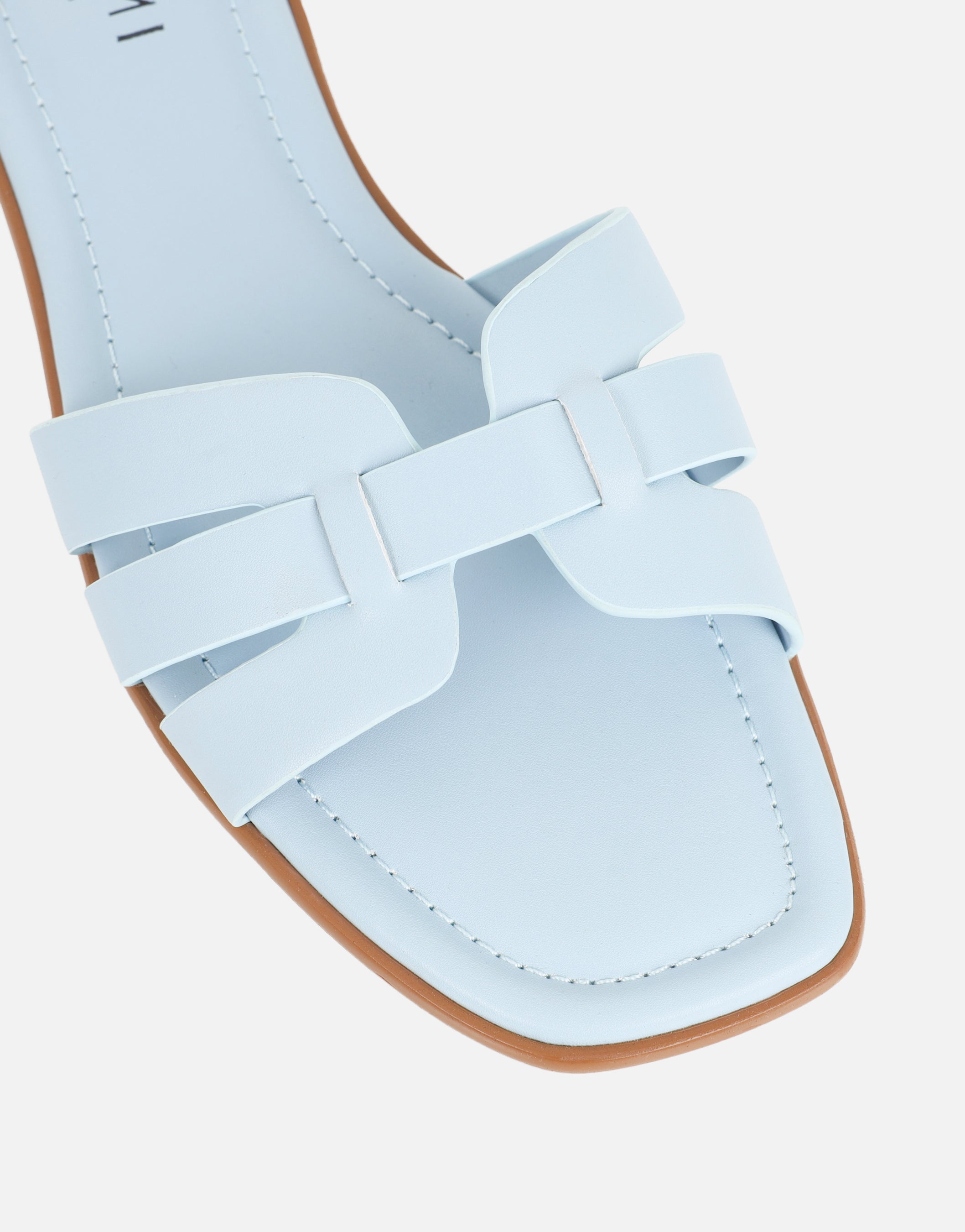Jorja Blue Slip On Flat Sandals | SIMMI London
