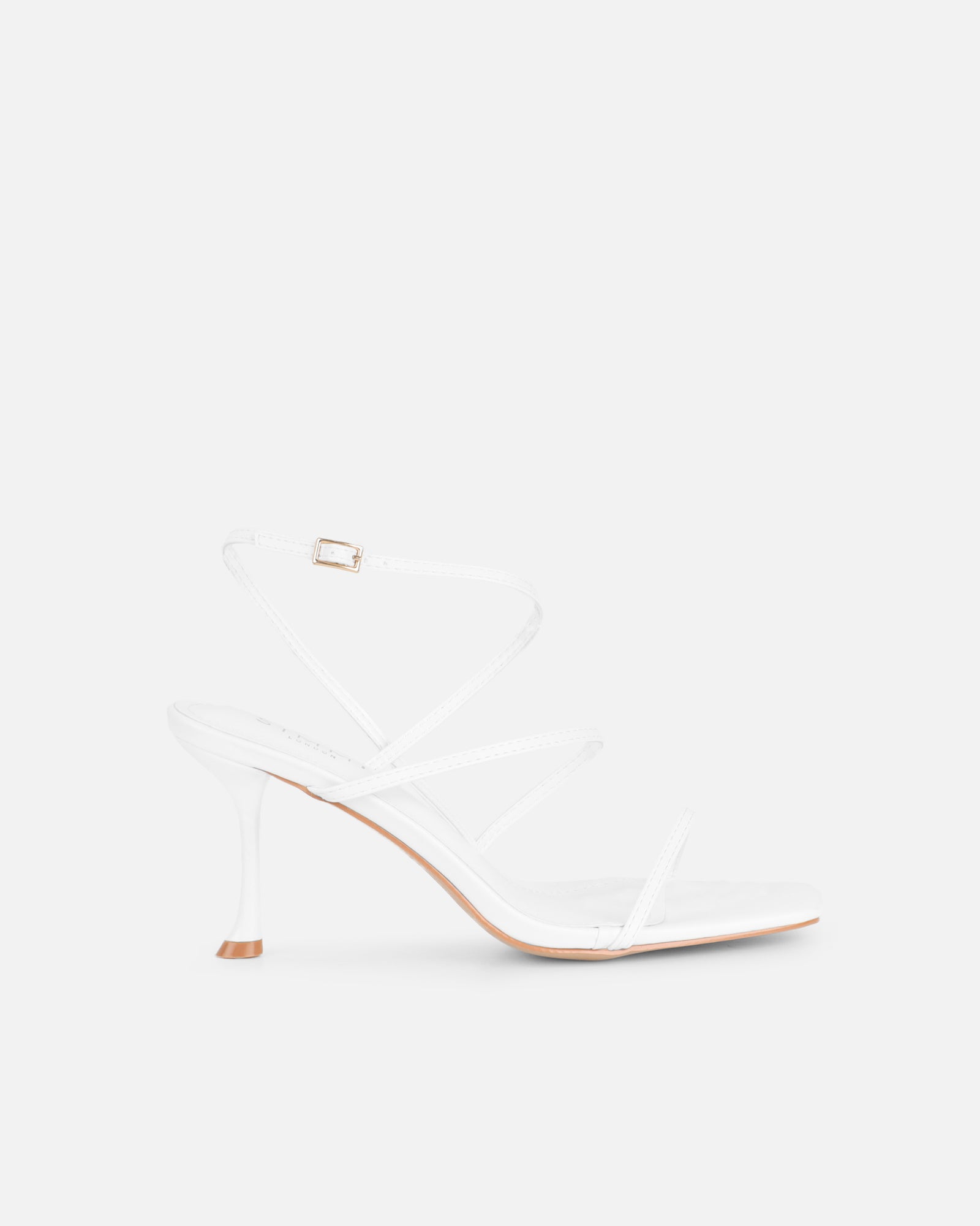 Kaleah White Heeled Sandals | SIMMI London