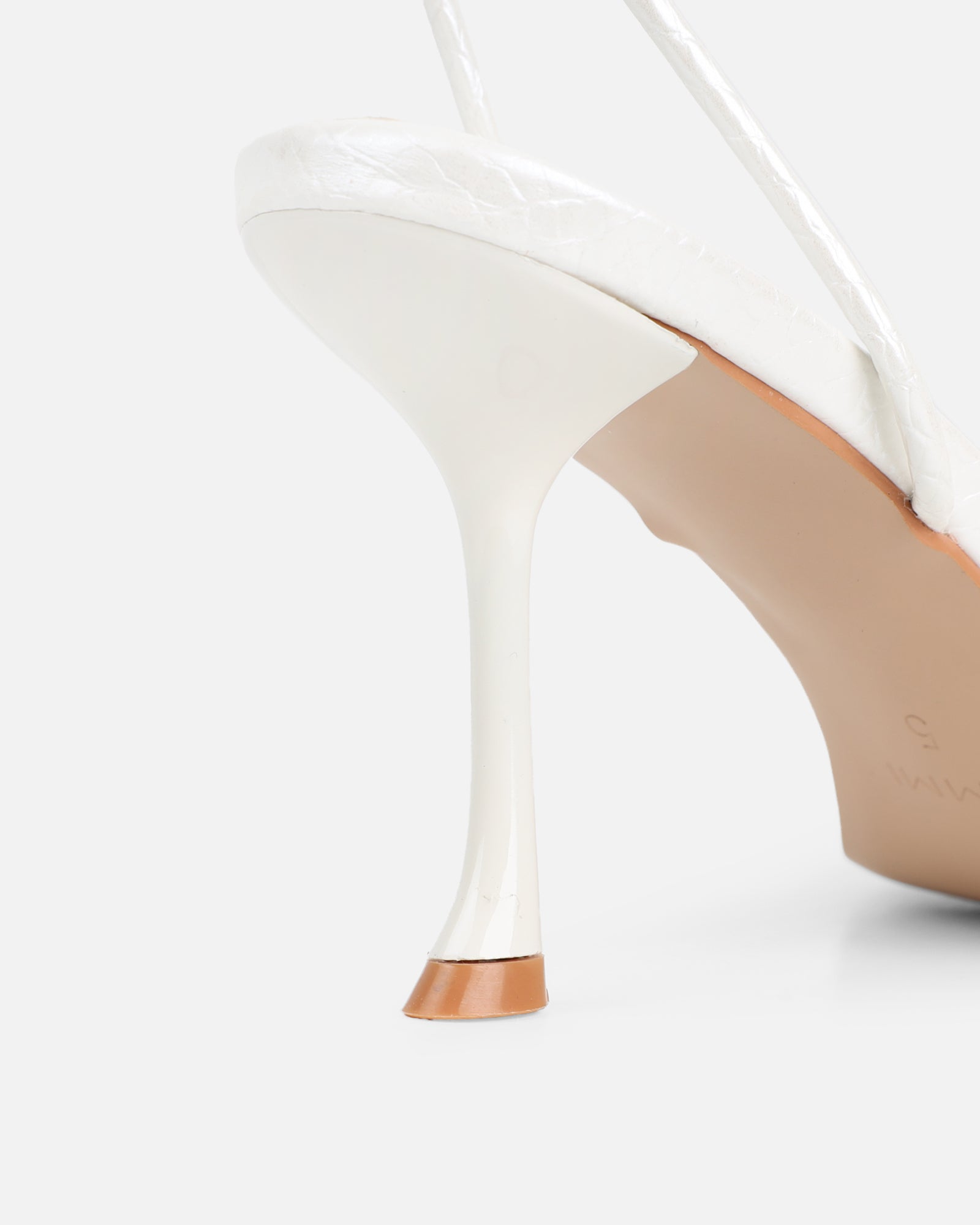 Piella White Snake Strappy Heeled Sandals | SIMMI London