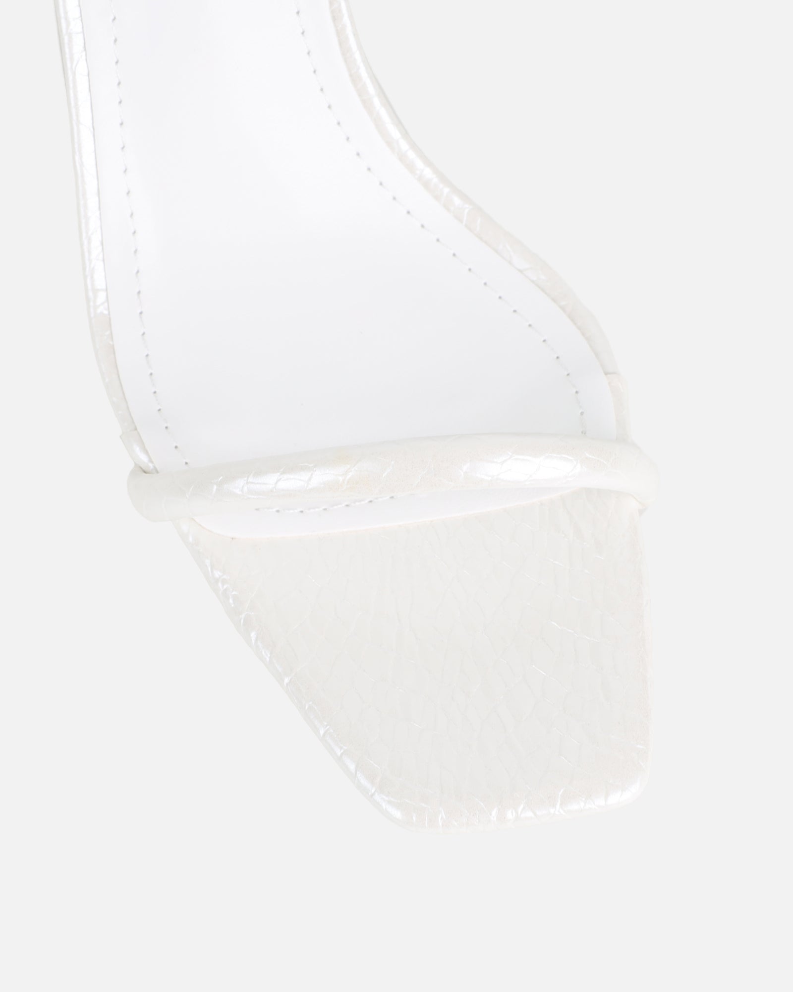 Piella White Snake Strappy Heeled Sandals | SIMMI London