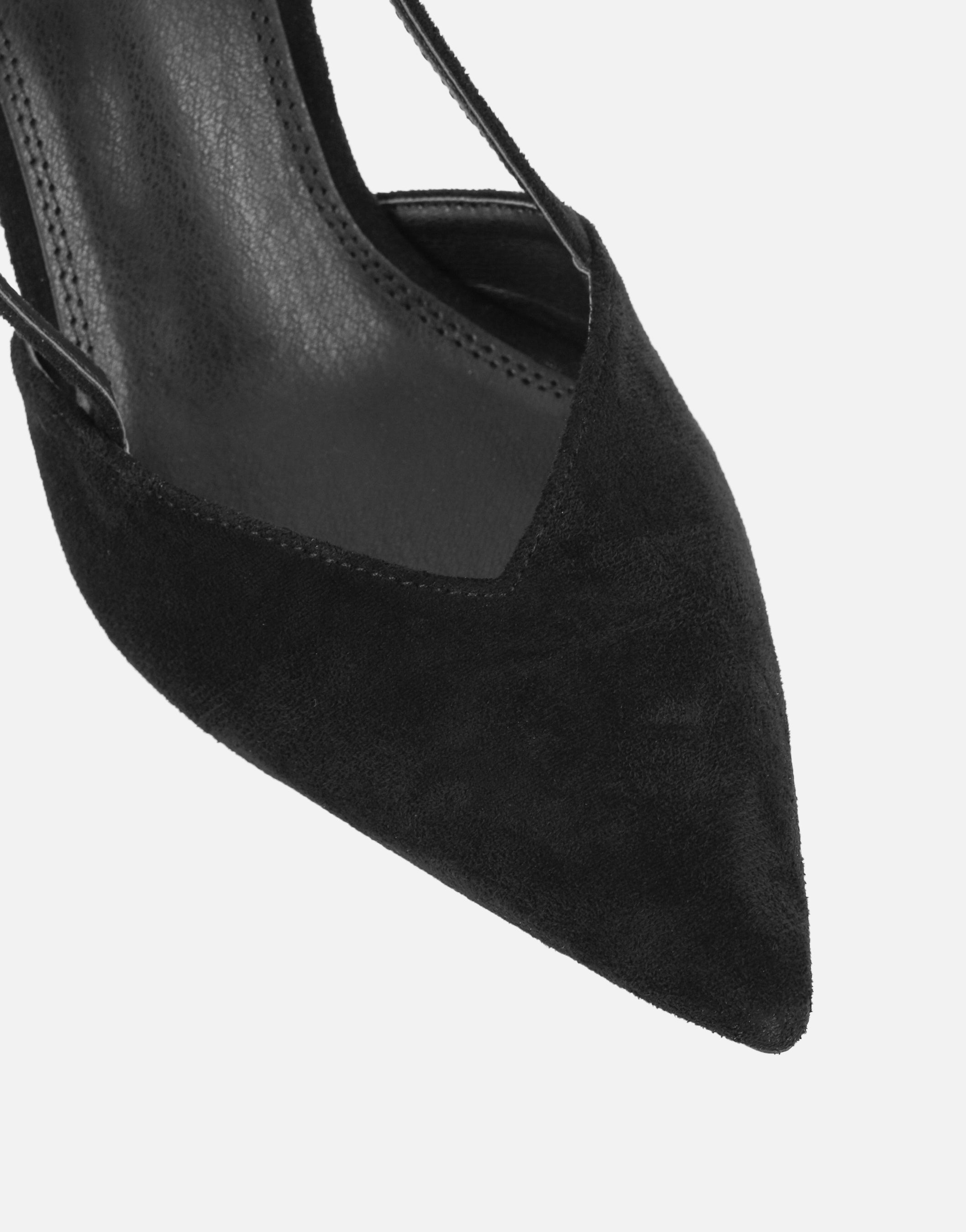 Kandy Black Slingback Courts | SIMMI London