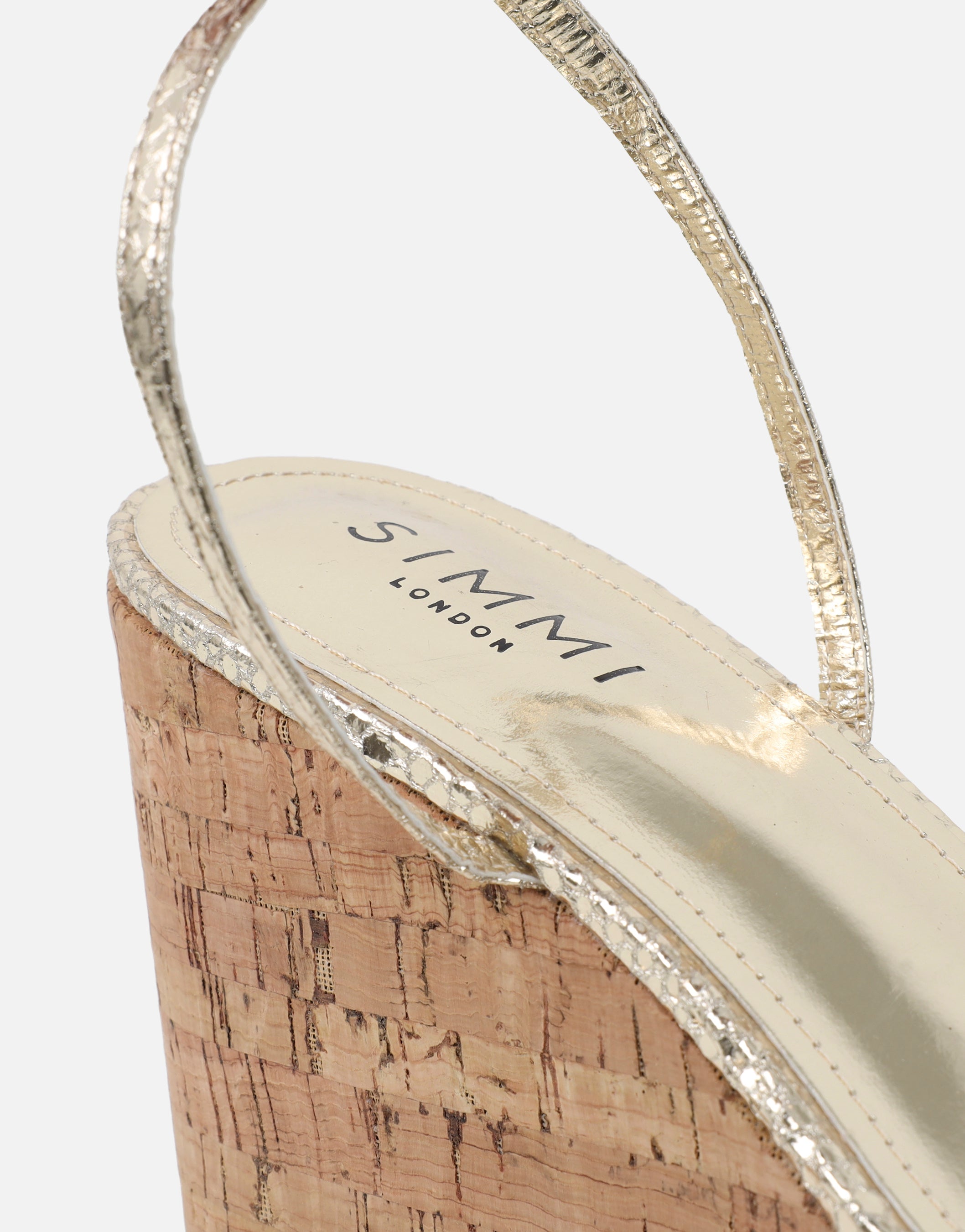 Kitty Gold Snake Wedge Heeled Sandals | SIMMI London