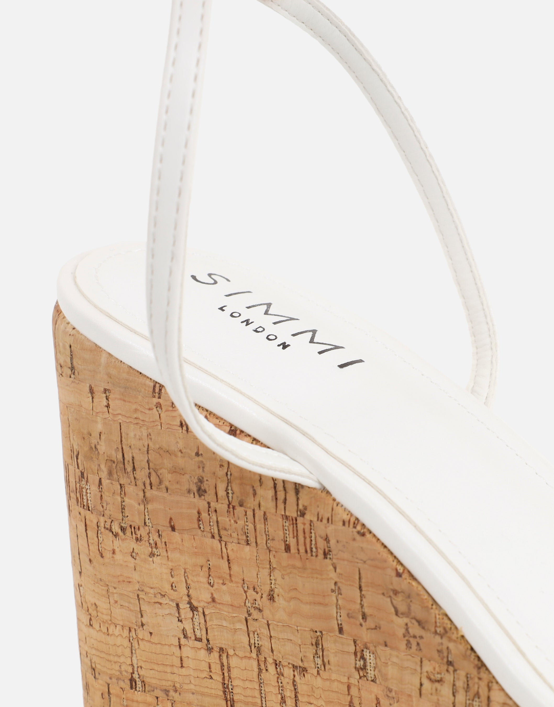 Kitty White Wedge Heeled Sandals