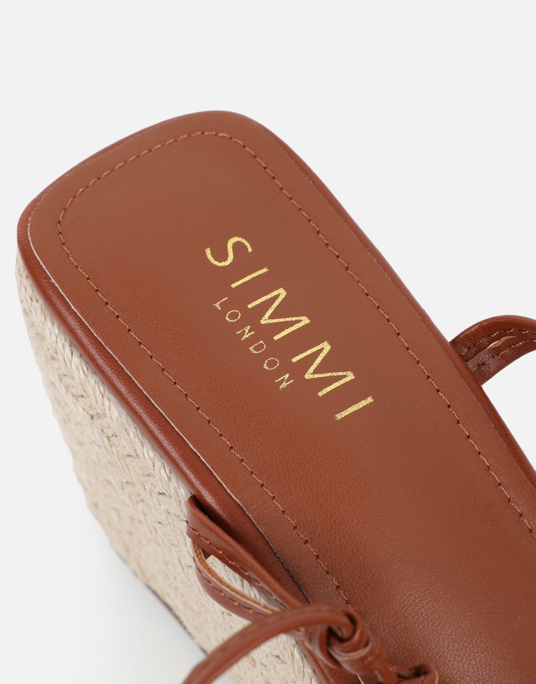 Lago Tan Wedge Sandals | SIMMI London