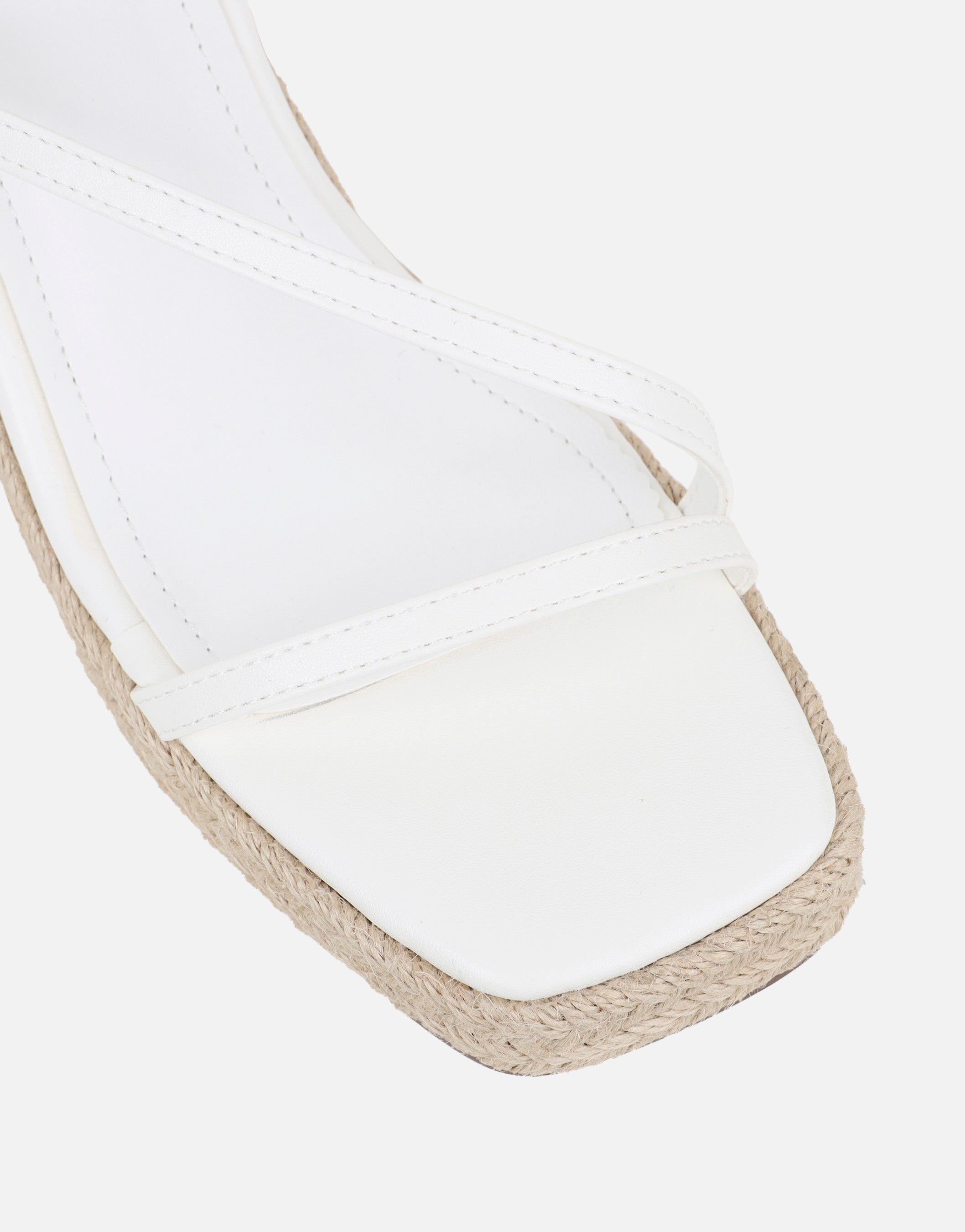 Lara White Wedge Heeled Sandals | SIMMI London