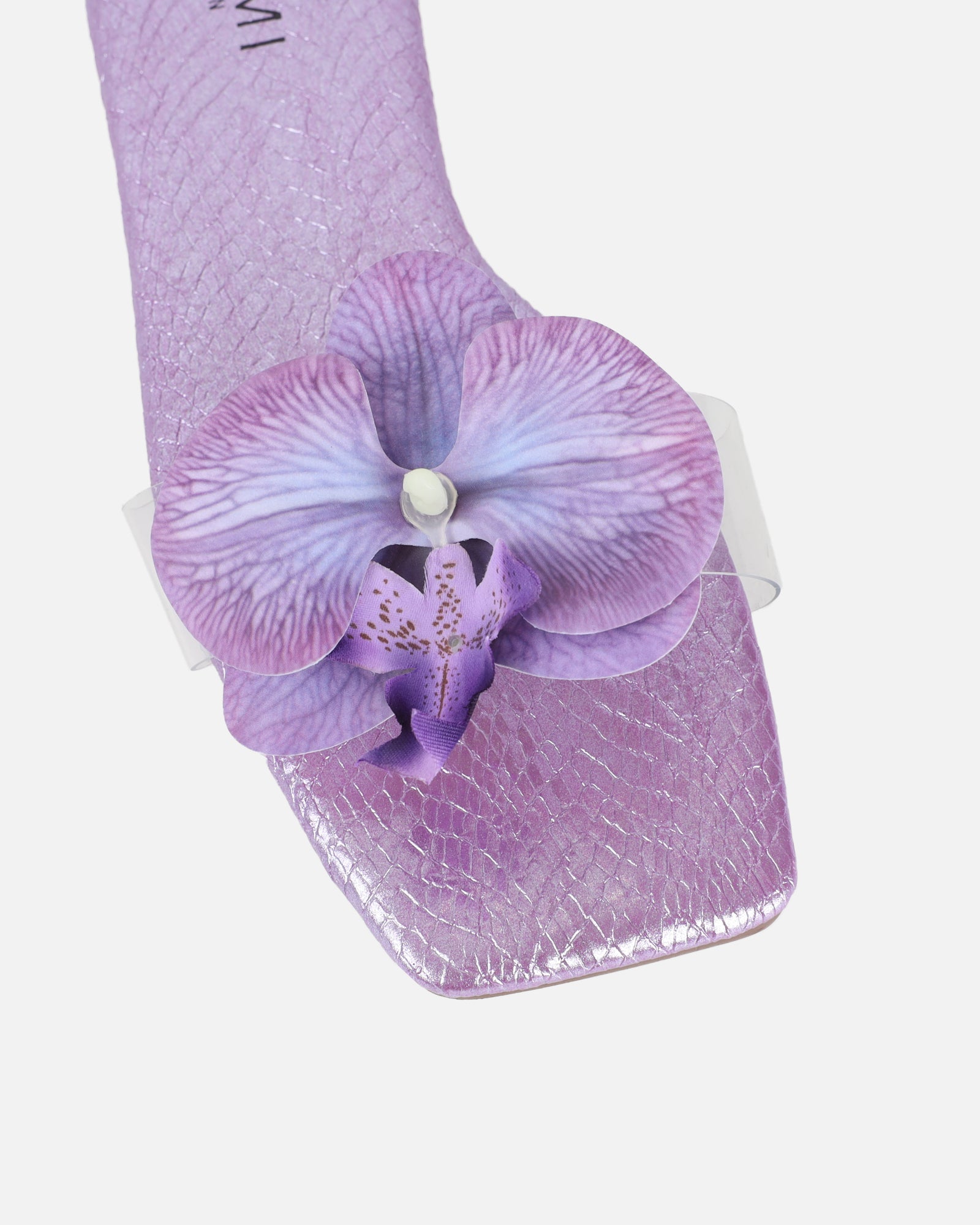 Pina Lilac Snake Flower Slip on Flats | SIMMI London