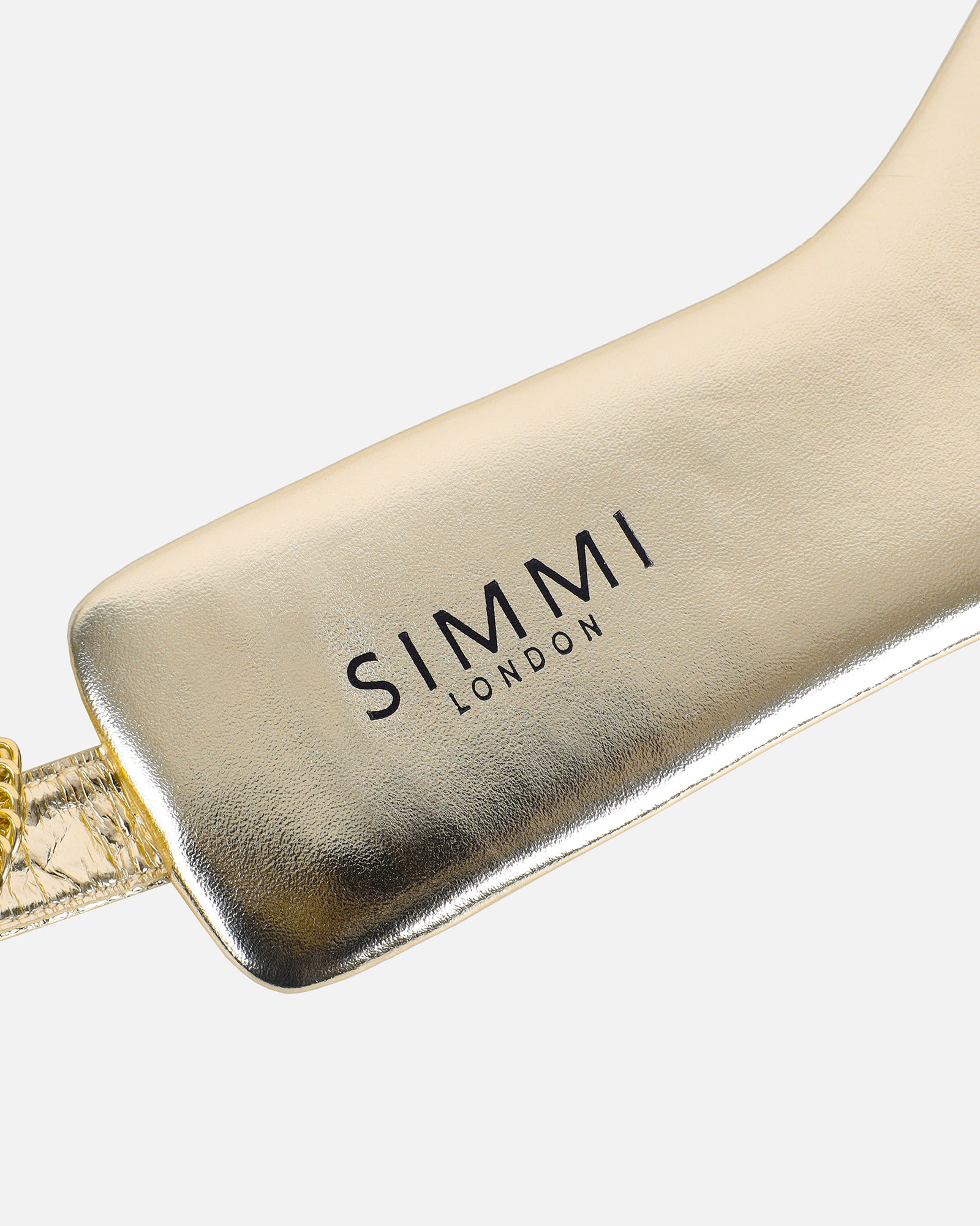 Shanaya Gold Metallic Chain Sandals | SIMMI London