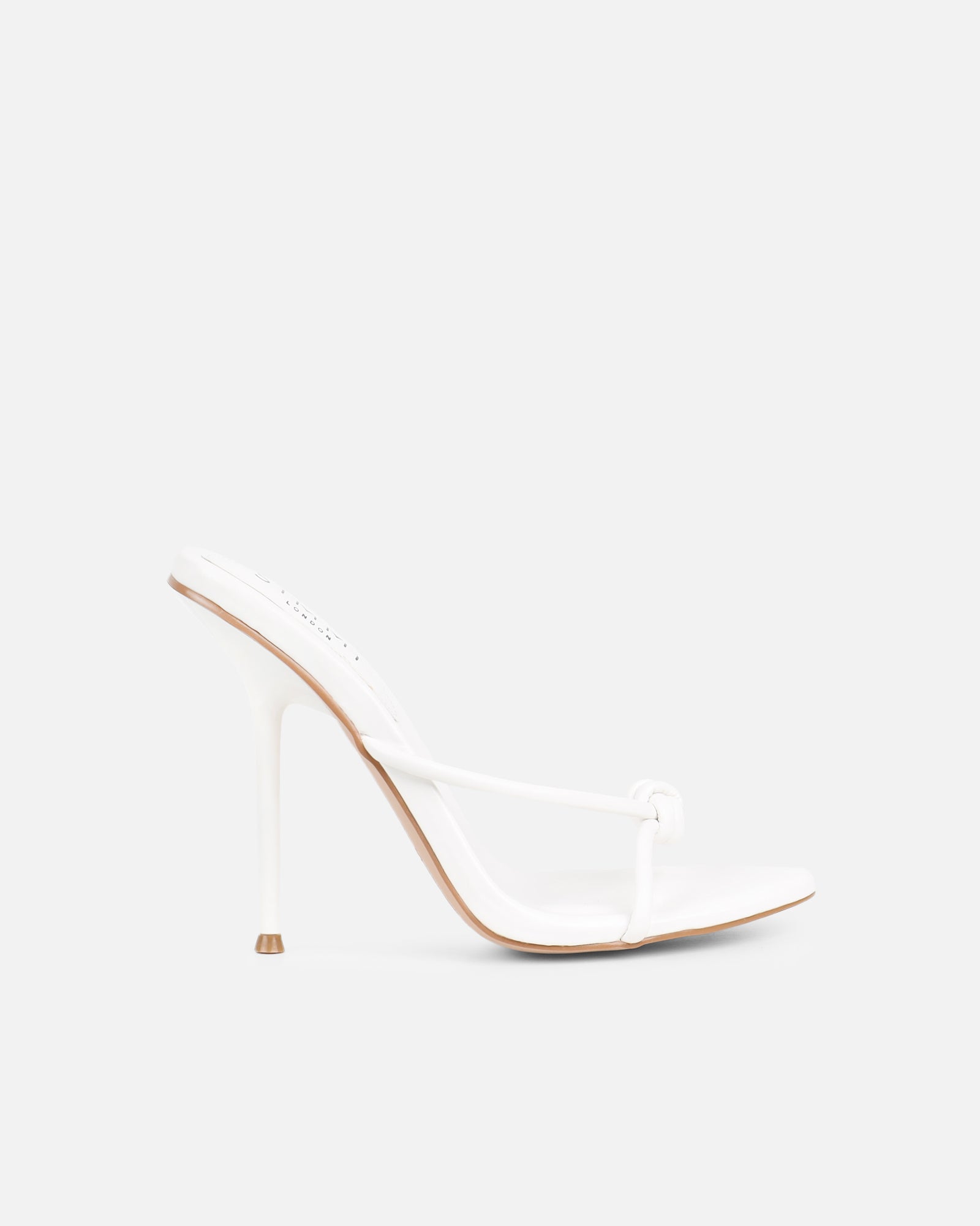 Louna White Twist Heeled Sandals | SIMMI London