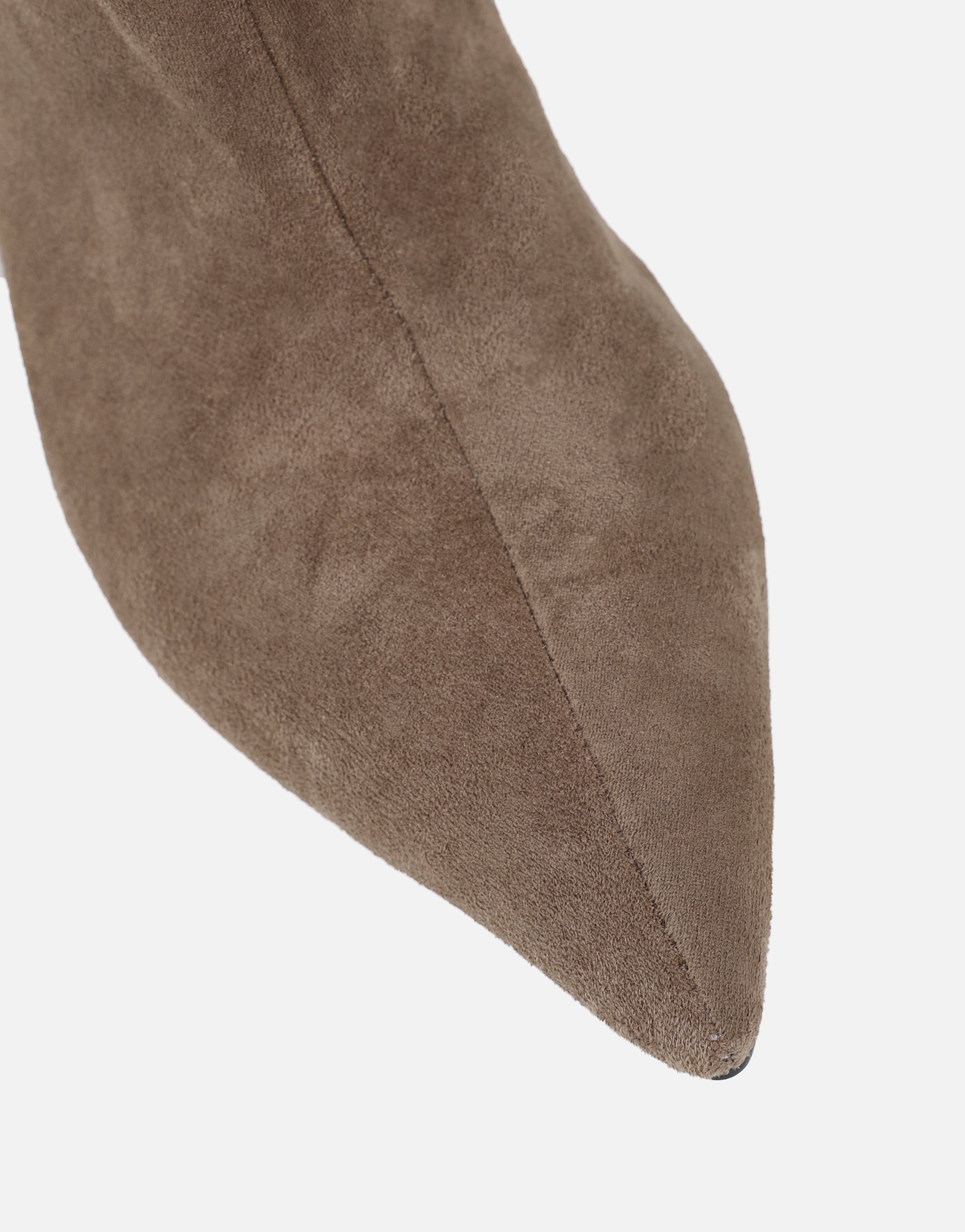 Lammy Taupe Suedette Ruched Boots | SIMMI London