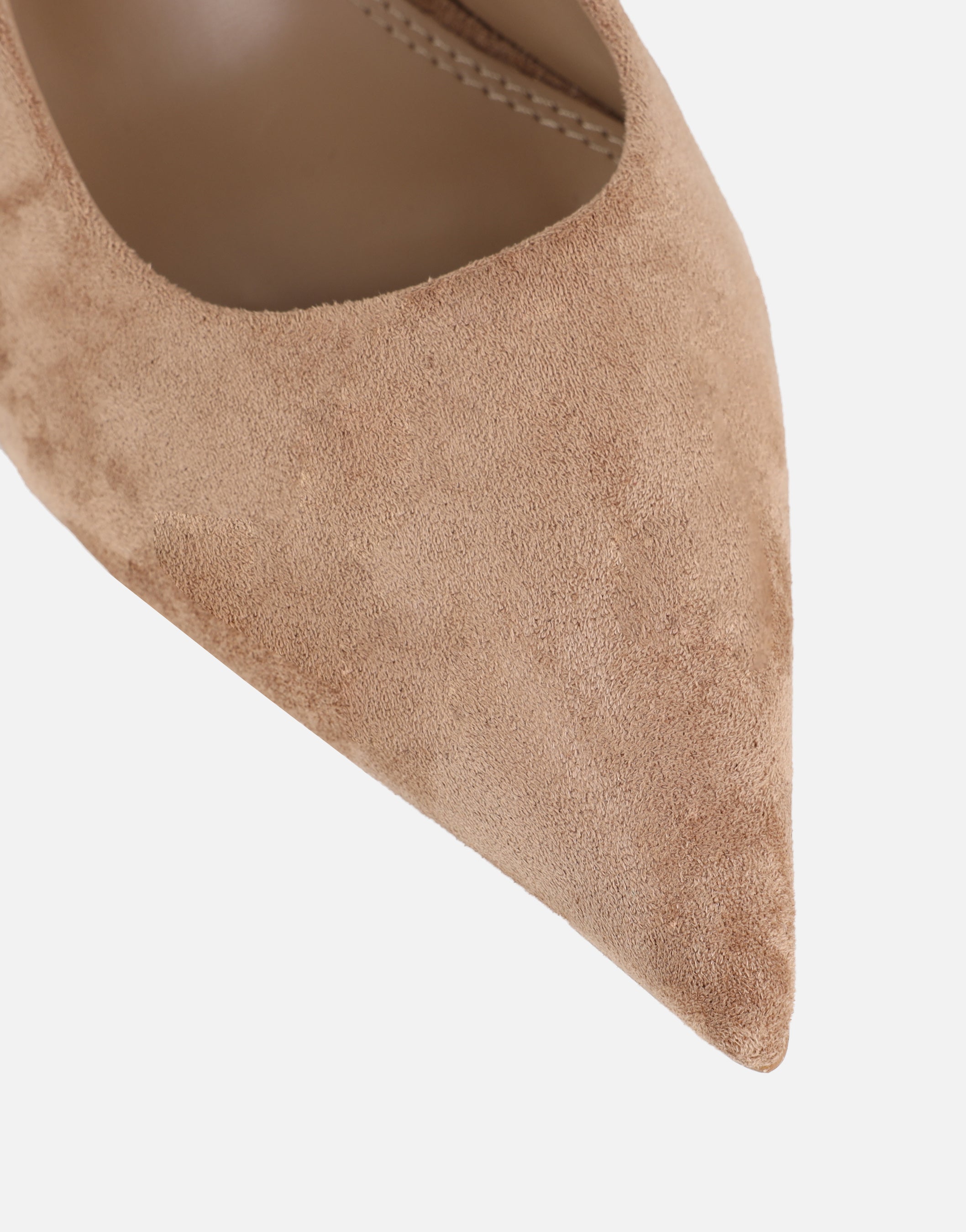 Liorra Dark Beige Suede Sling Back Court Shoes | SIMMI London