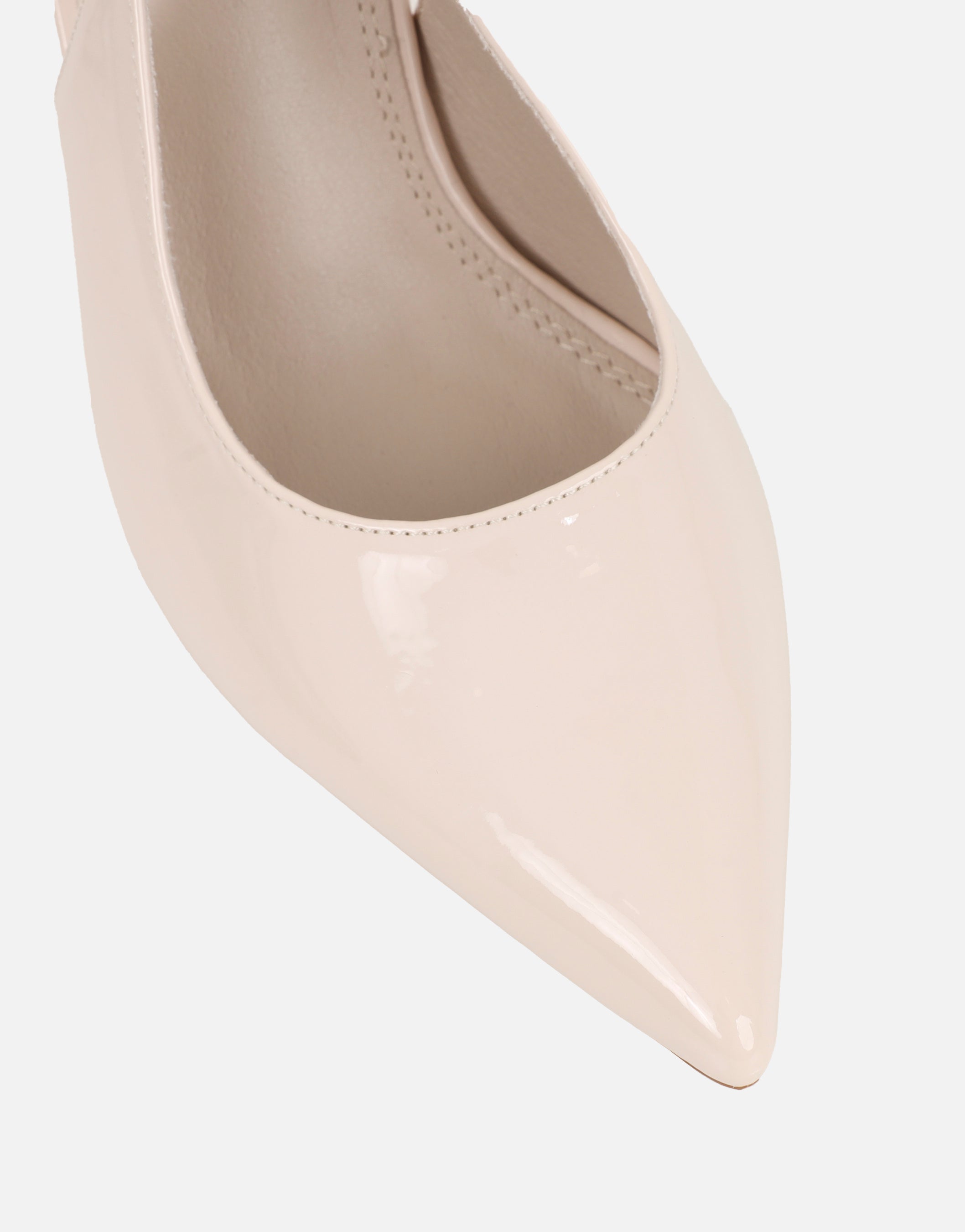 Limani Stone Pearlised Patent Slingback Courts | SIMMI London