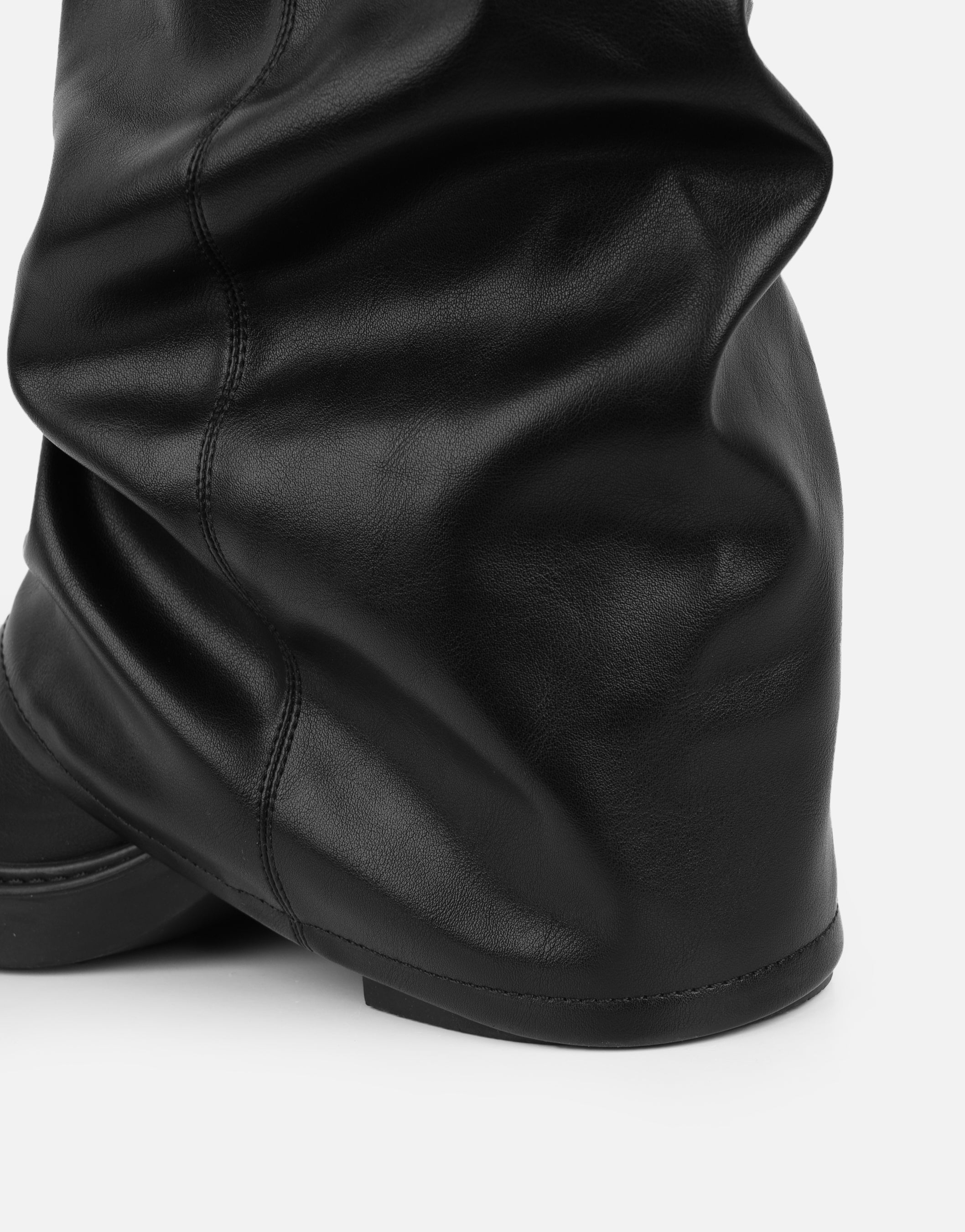Lester Black PU Chunky Boots | SIMMI London