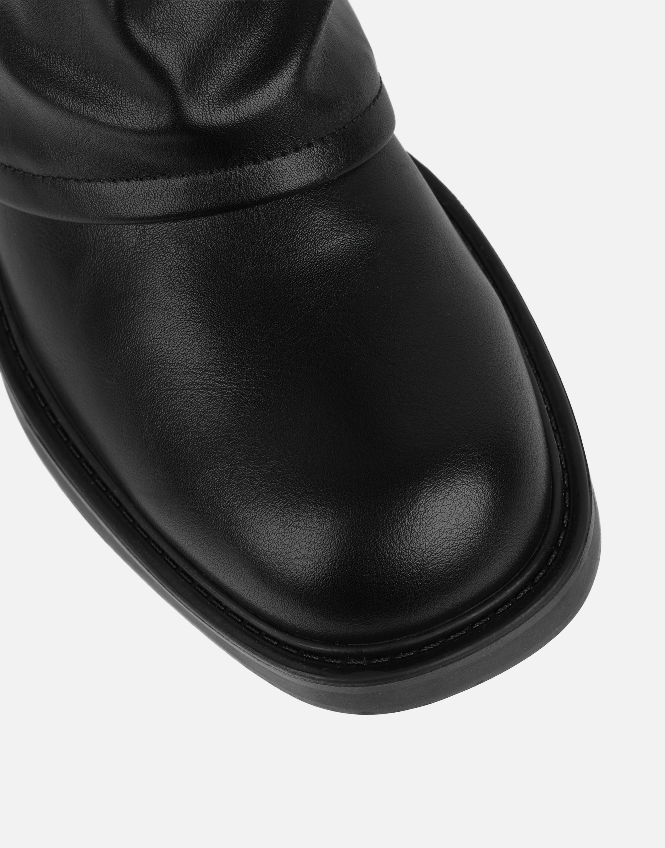 Lester Black PU Chunky Boots | SIMMI London