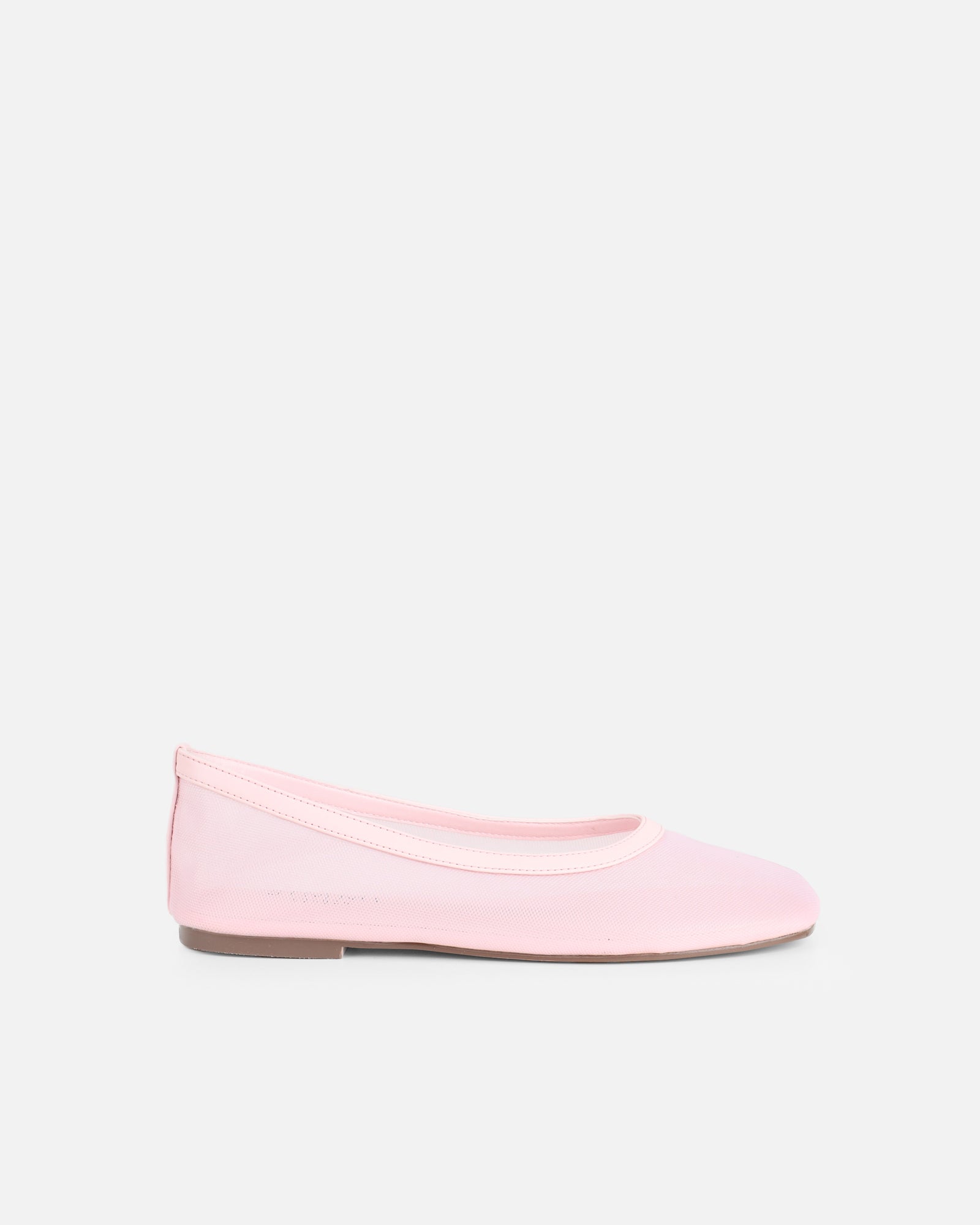 Luanne Pink Mesh Ballerina Flats | SIMMI London