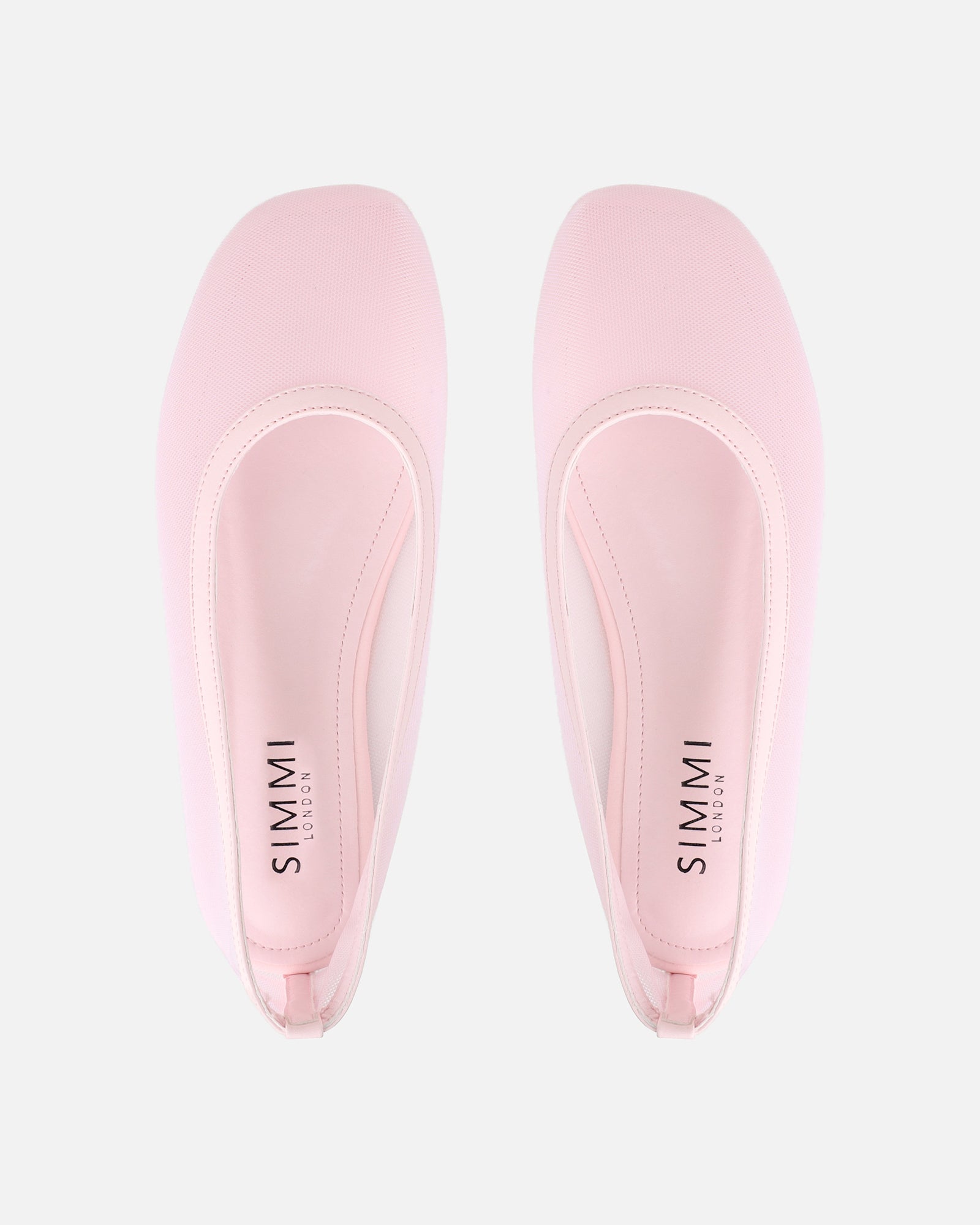 Luanne Pink Mesh Ballerina Flats | SIMMI London