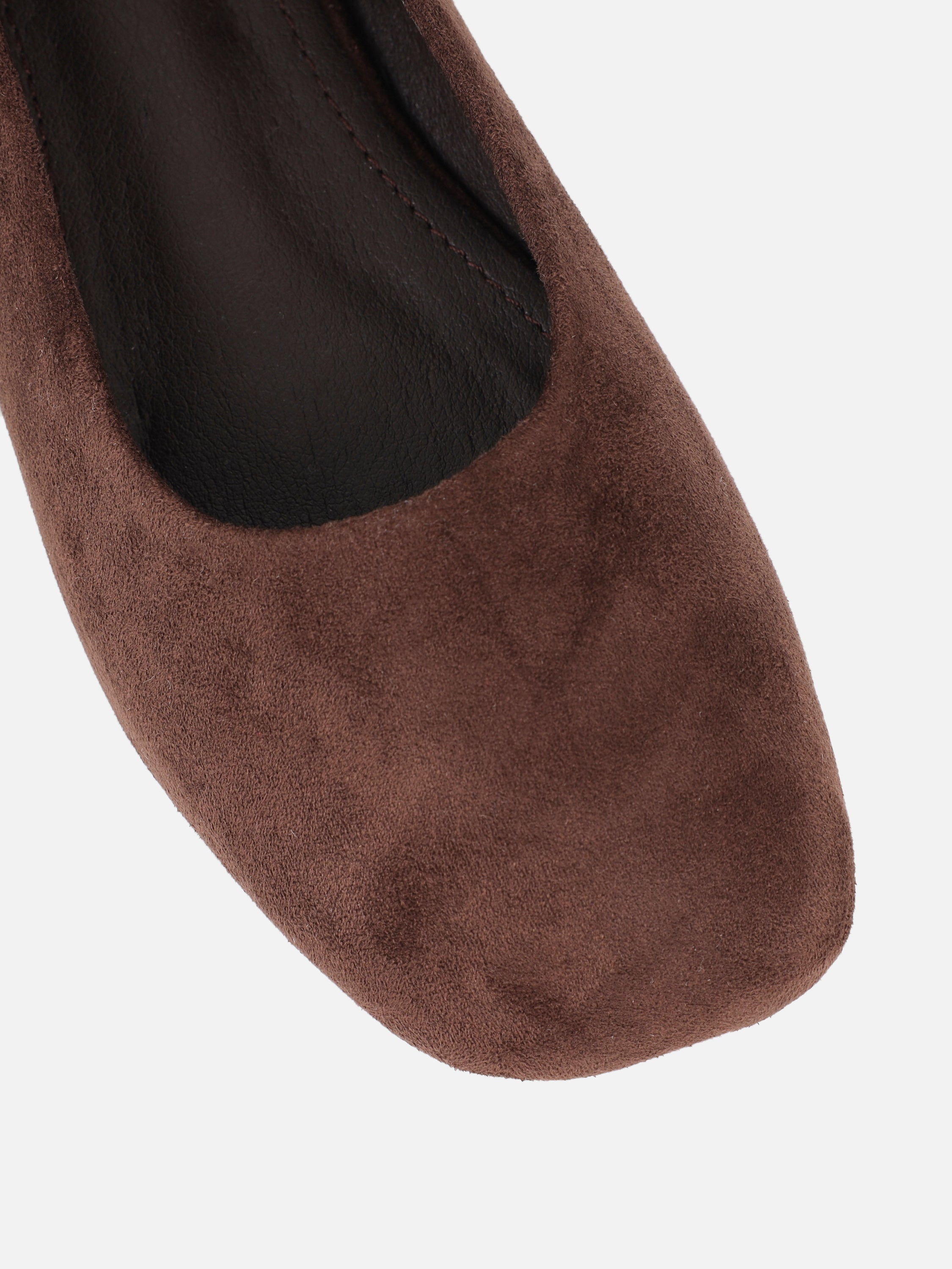 Viktoria Brown Suede Ballerina Flats | SIMMI London