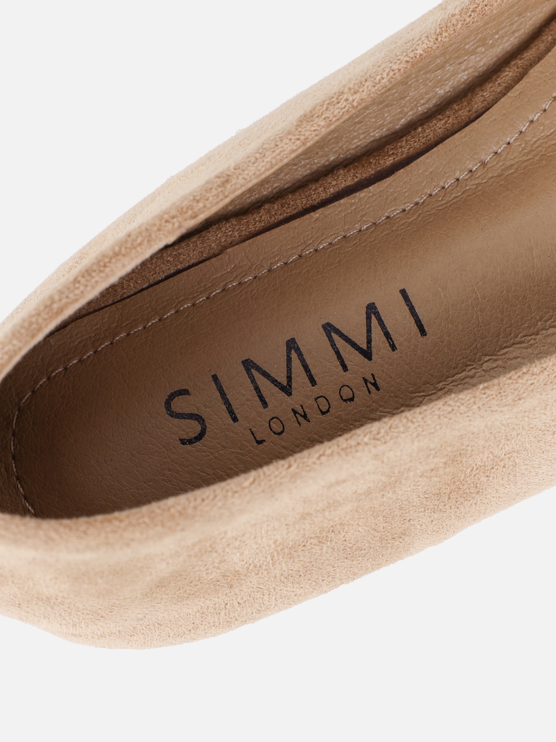 Viktoria Taupe Suede Ballerina Flats | SIMMI London