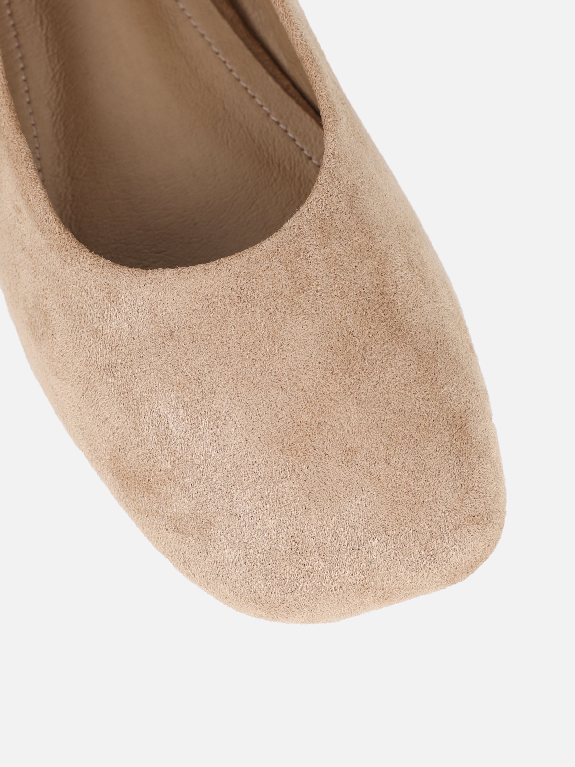 Viktoria Taupe Suede Ballerina Flats | SIMMI London