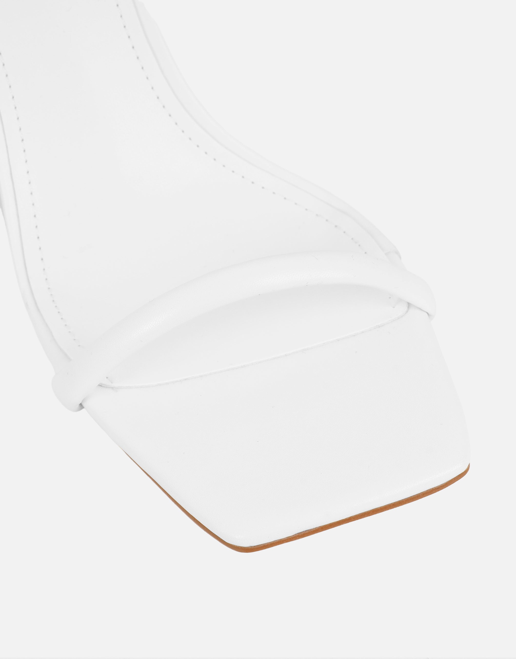 Citra White Strappy Block Heeled Sandals | SIMMI London