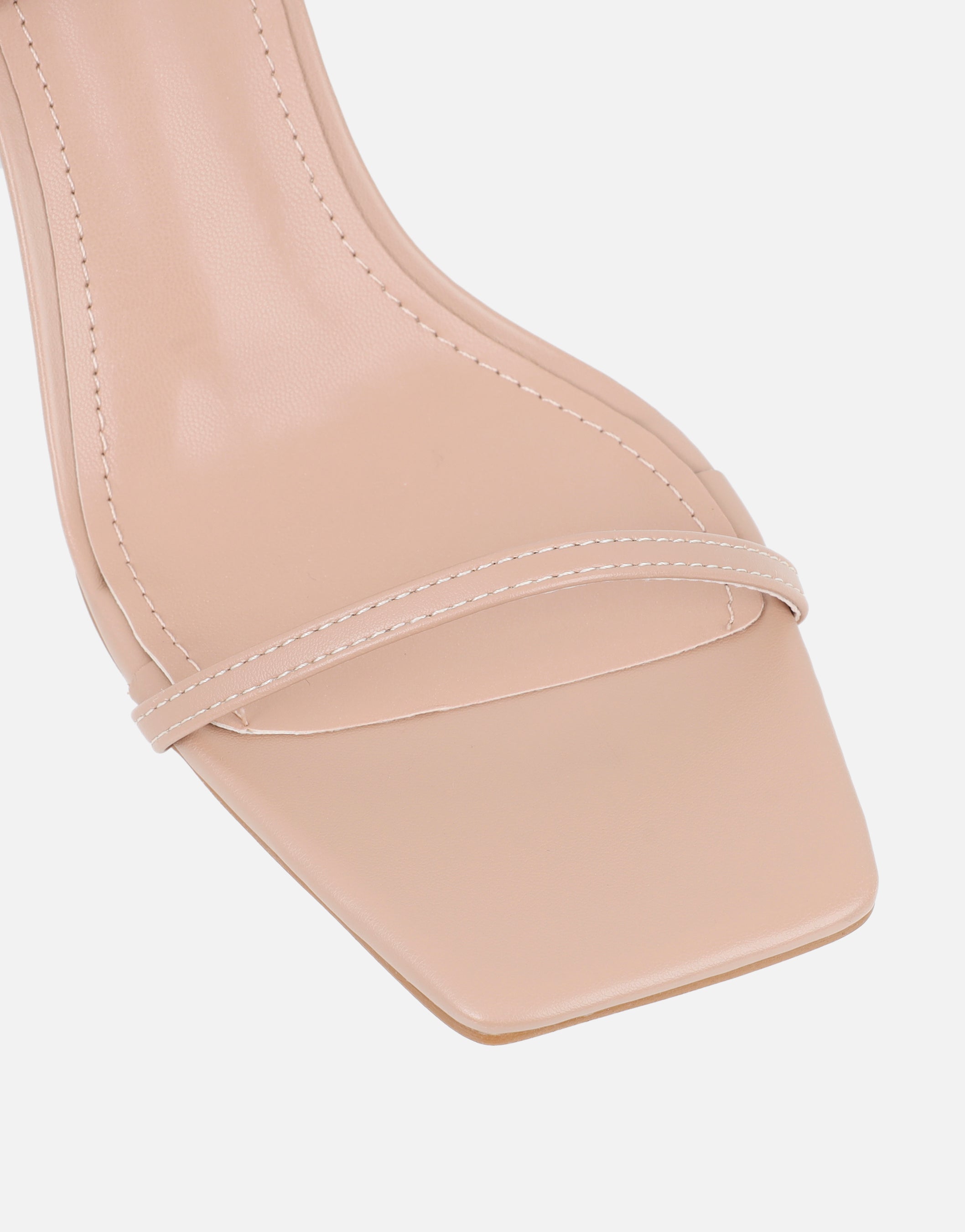 Penelope Beige Block Heeled Sandals | SIMMI London