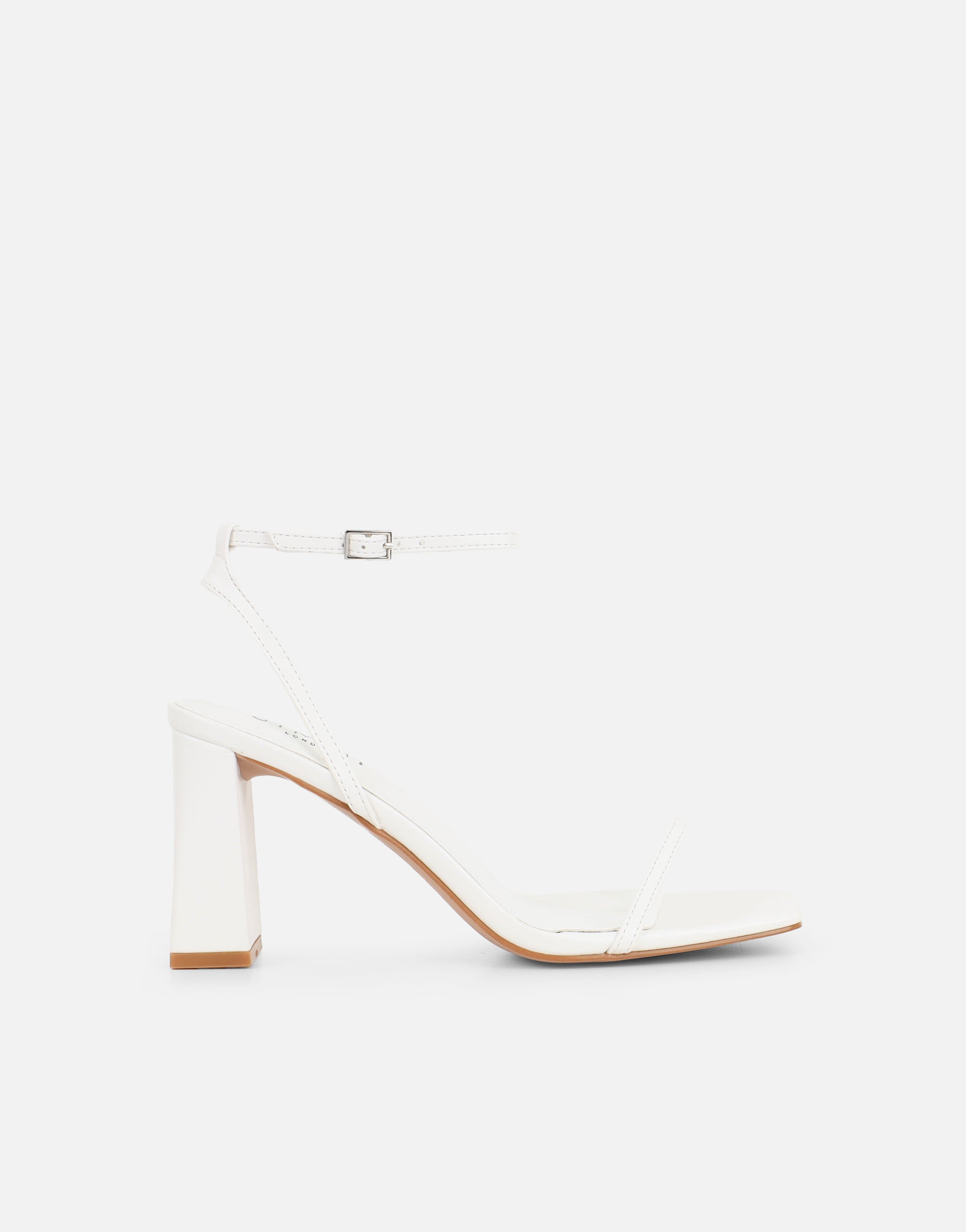 Penelope White Block Heeled Sandals | SIMMI London