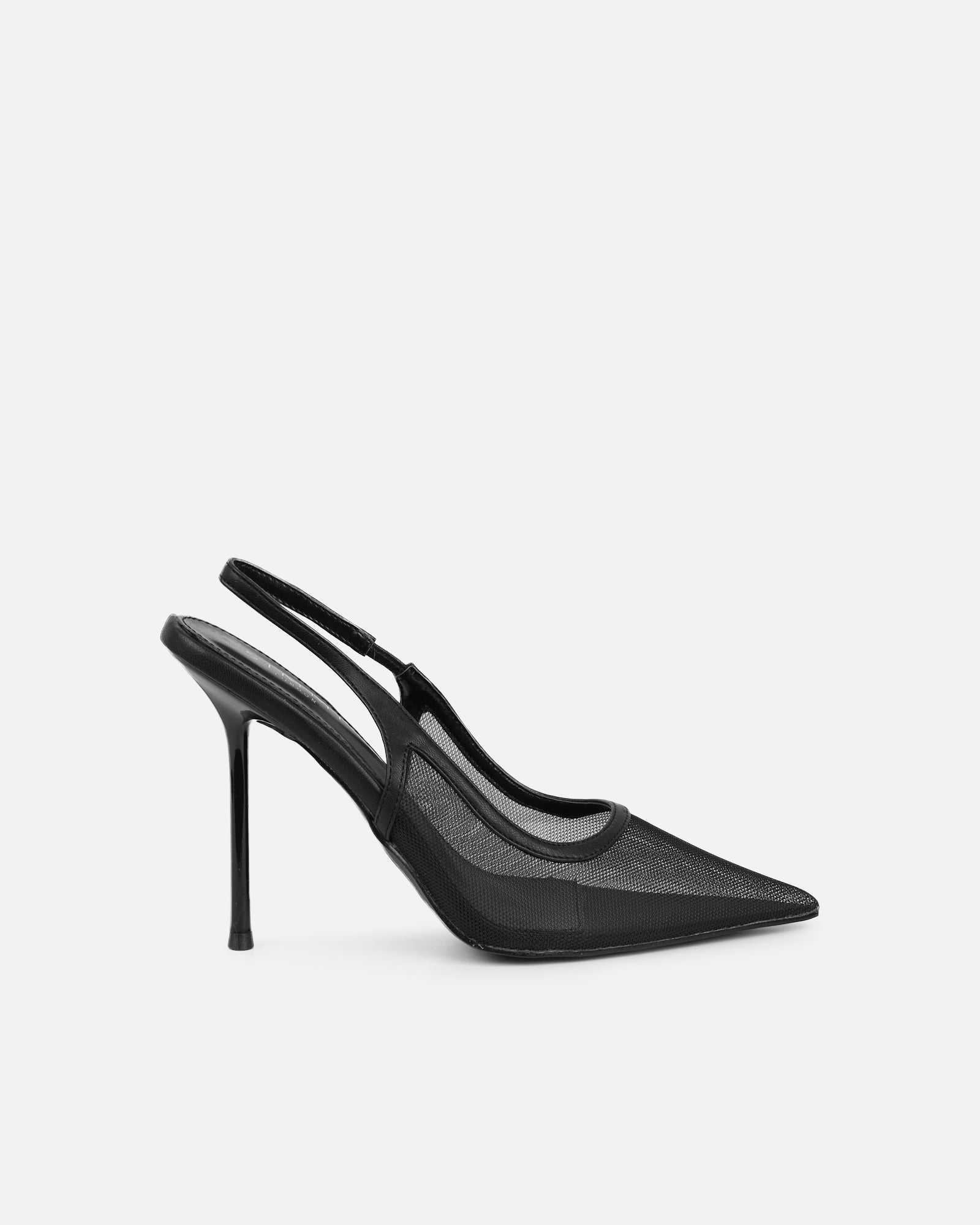 Morley Black Mesh Slingback Courts | SIMMI London