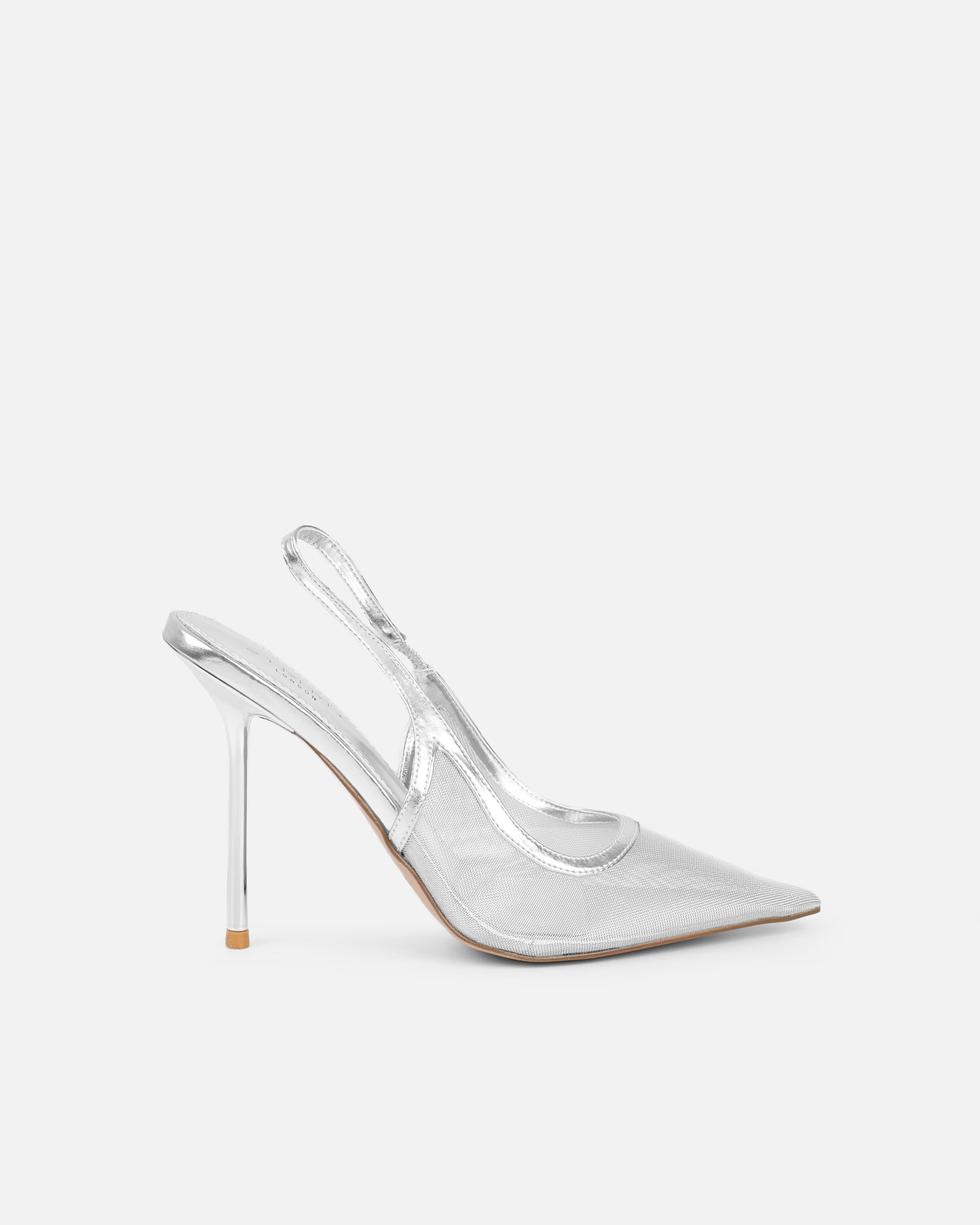 Morley Silver Mesh Slingback Courts | SIMMI London