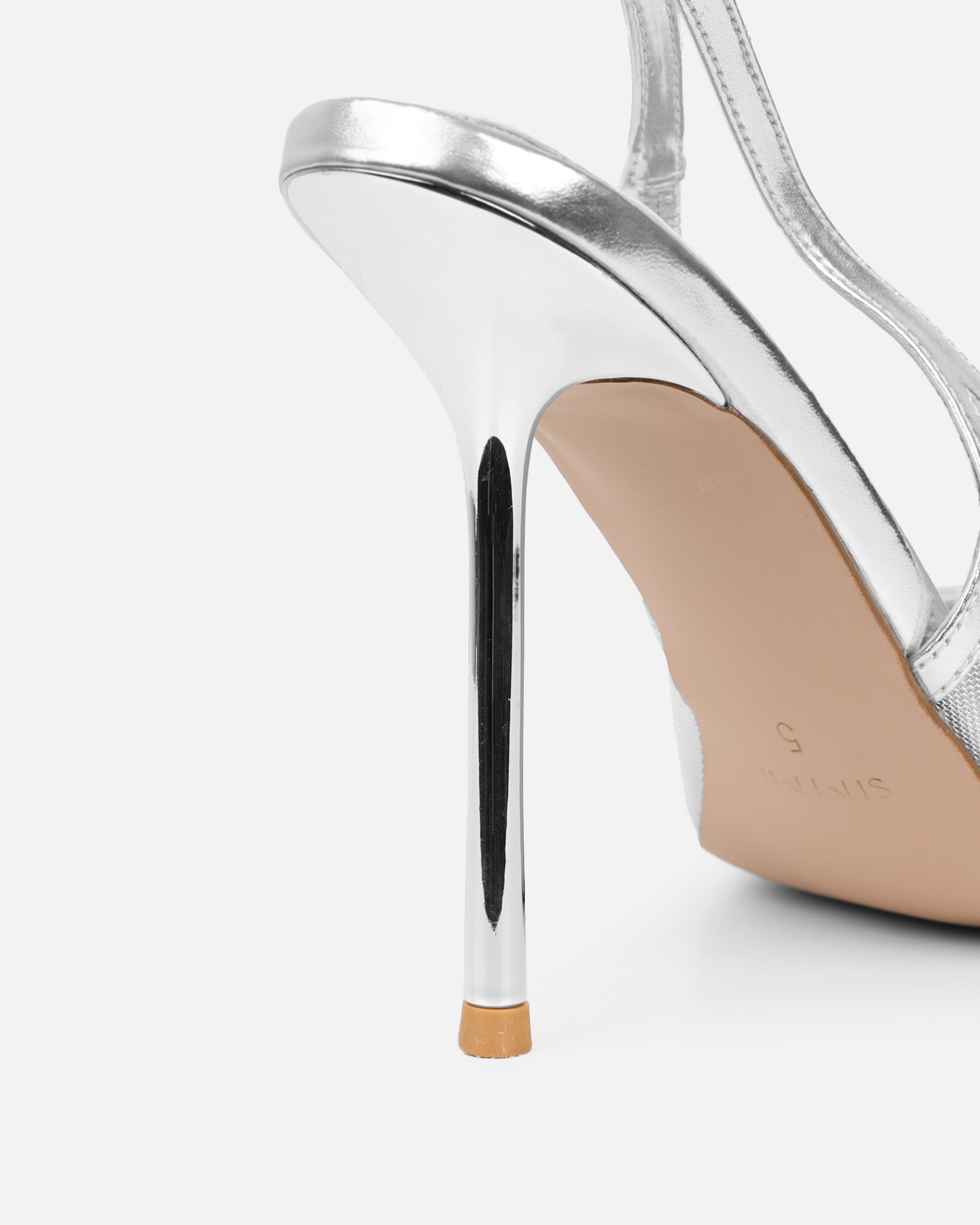 Morley Silver Mesh Slingback Courts | SIMMI London