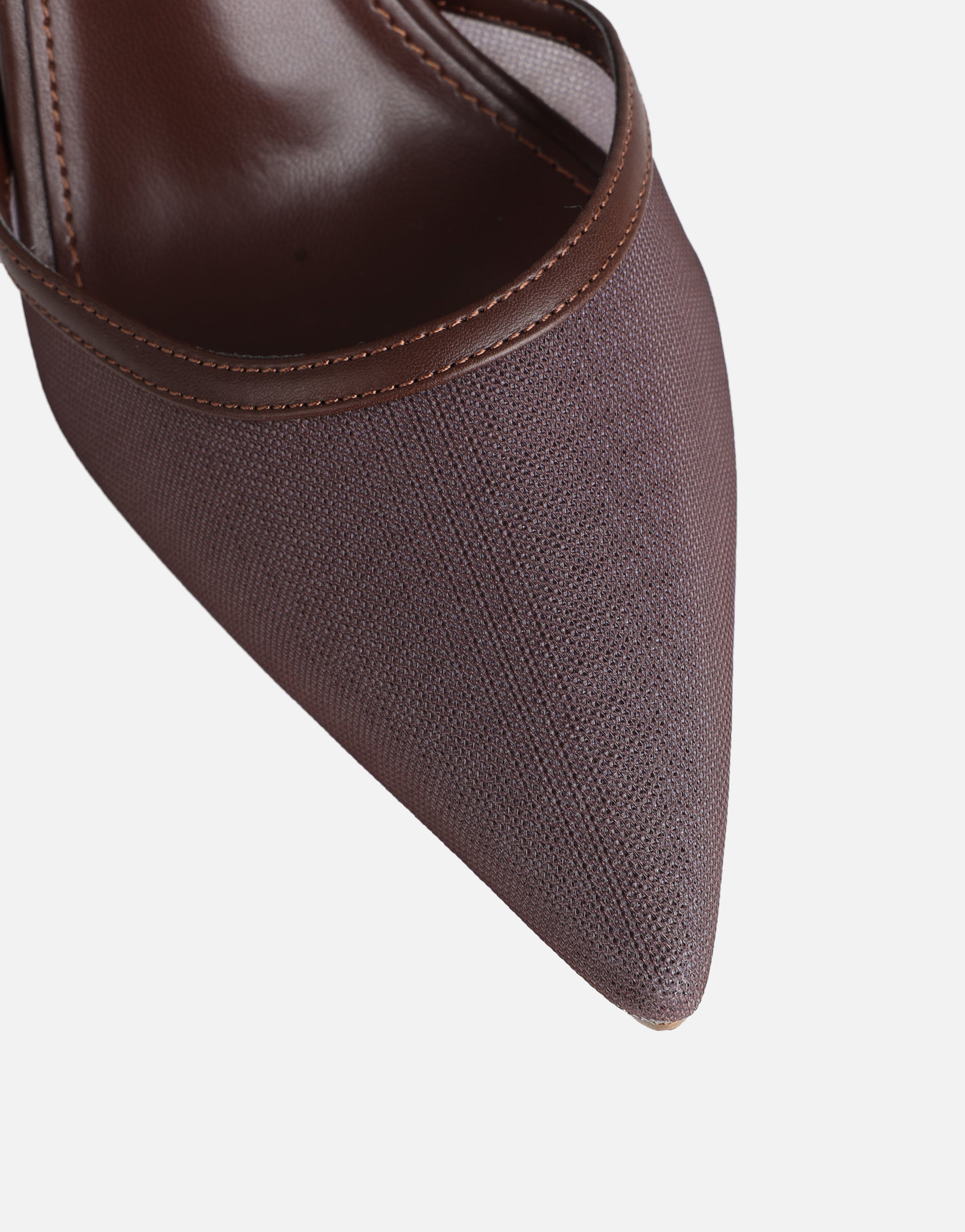 Mandisa brown mesh court heels | SIMMI London
