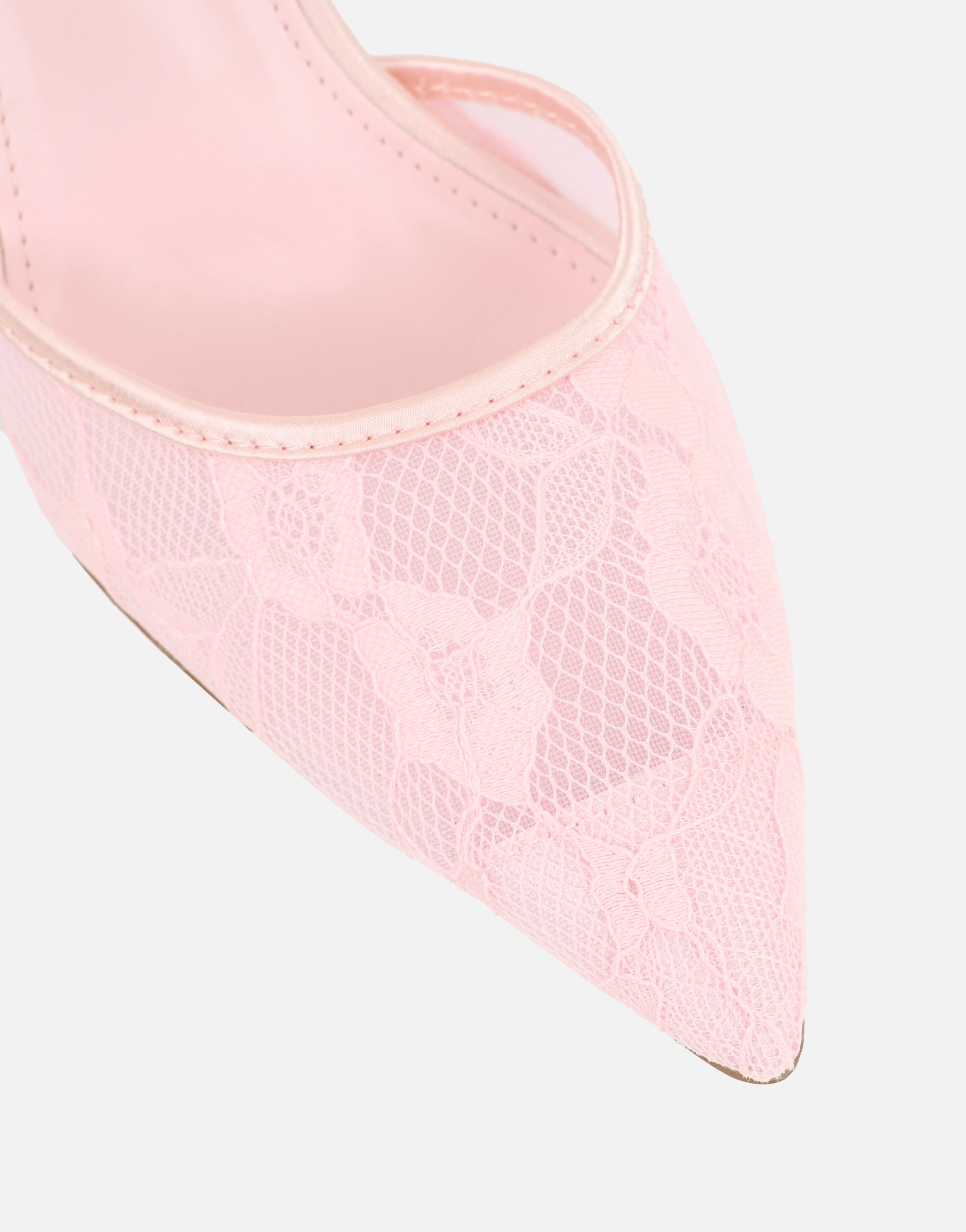 Deena Blush Lace Court Shoes | SIMMI London