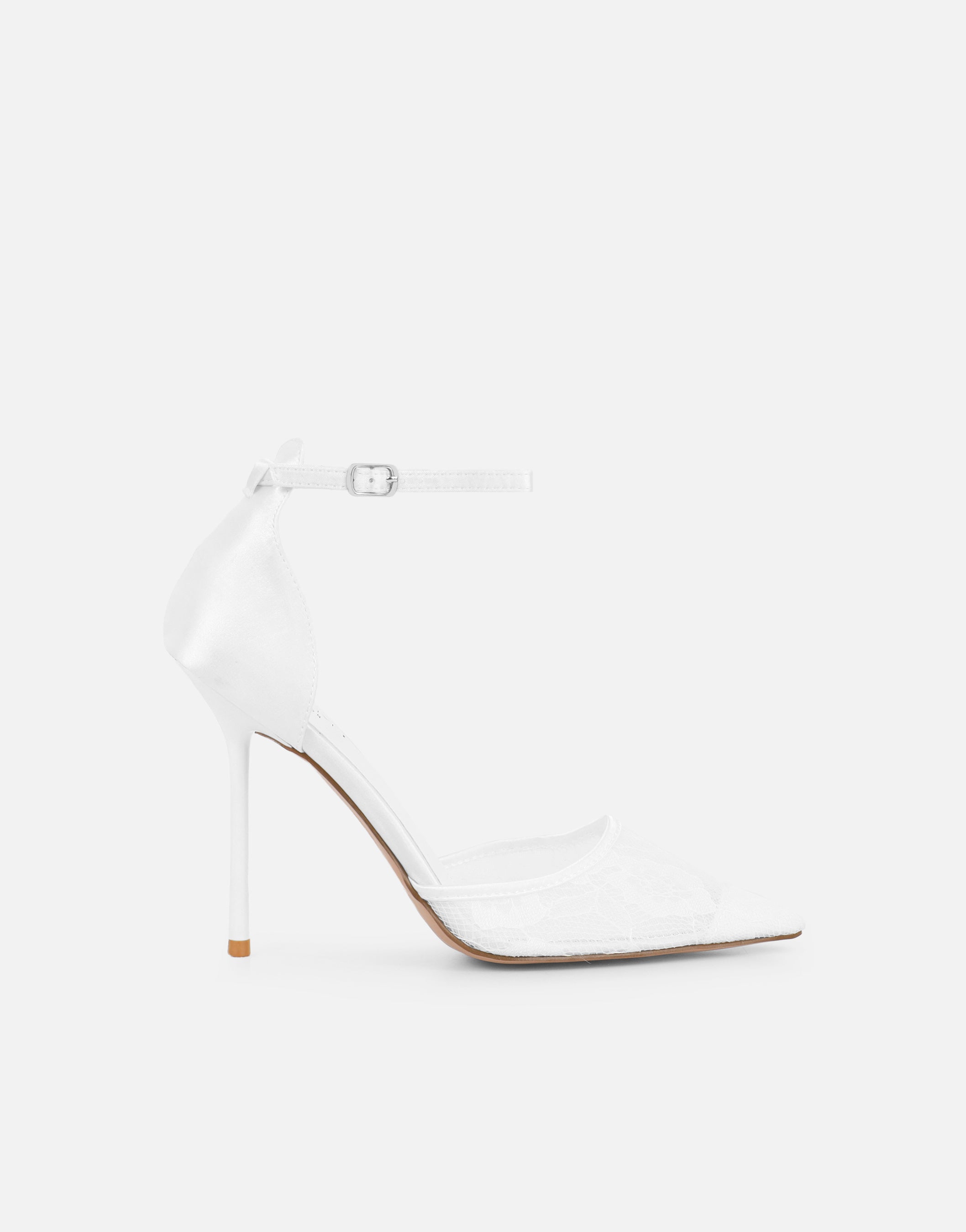 Deena White Lace Court Shoes | SIMMI London