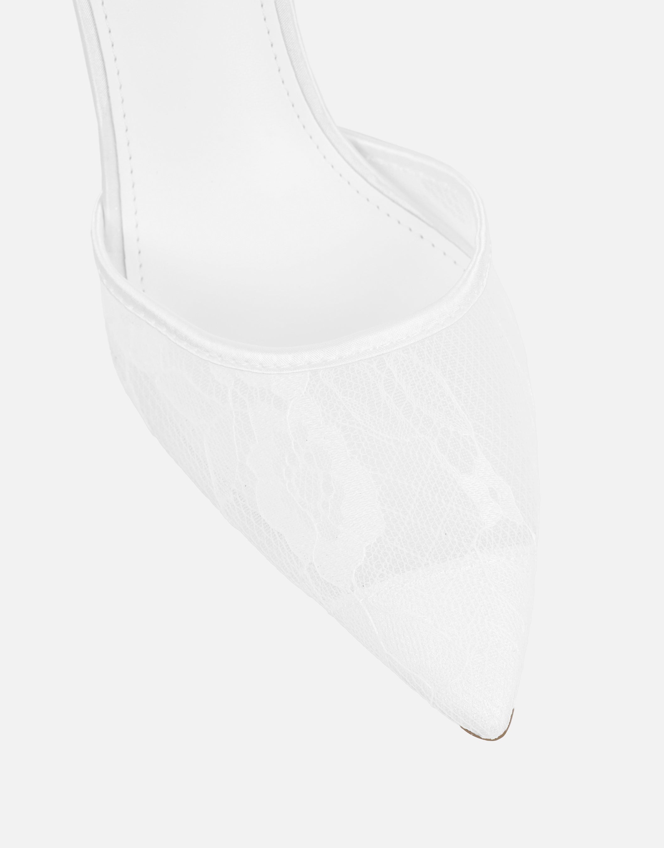 Deena White Lace Court Shoes | SIMMI London