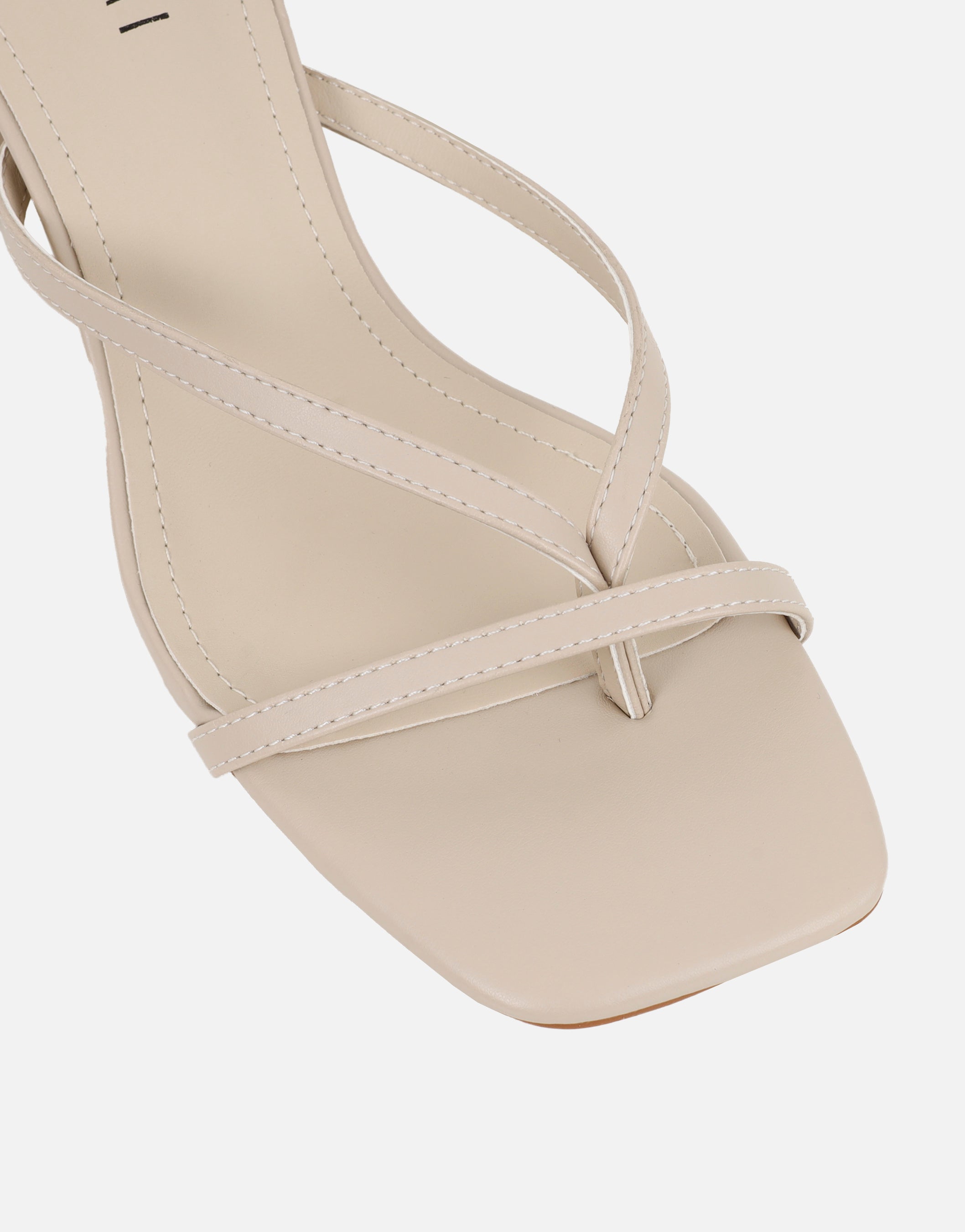 Mandy Stone Toe Thong Block Heeled Sandals | SIMMI London