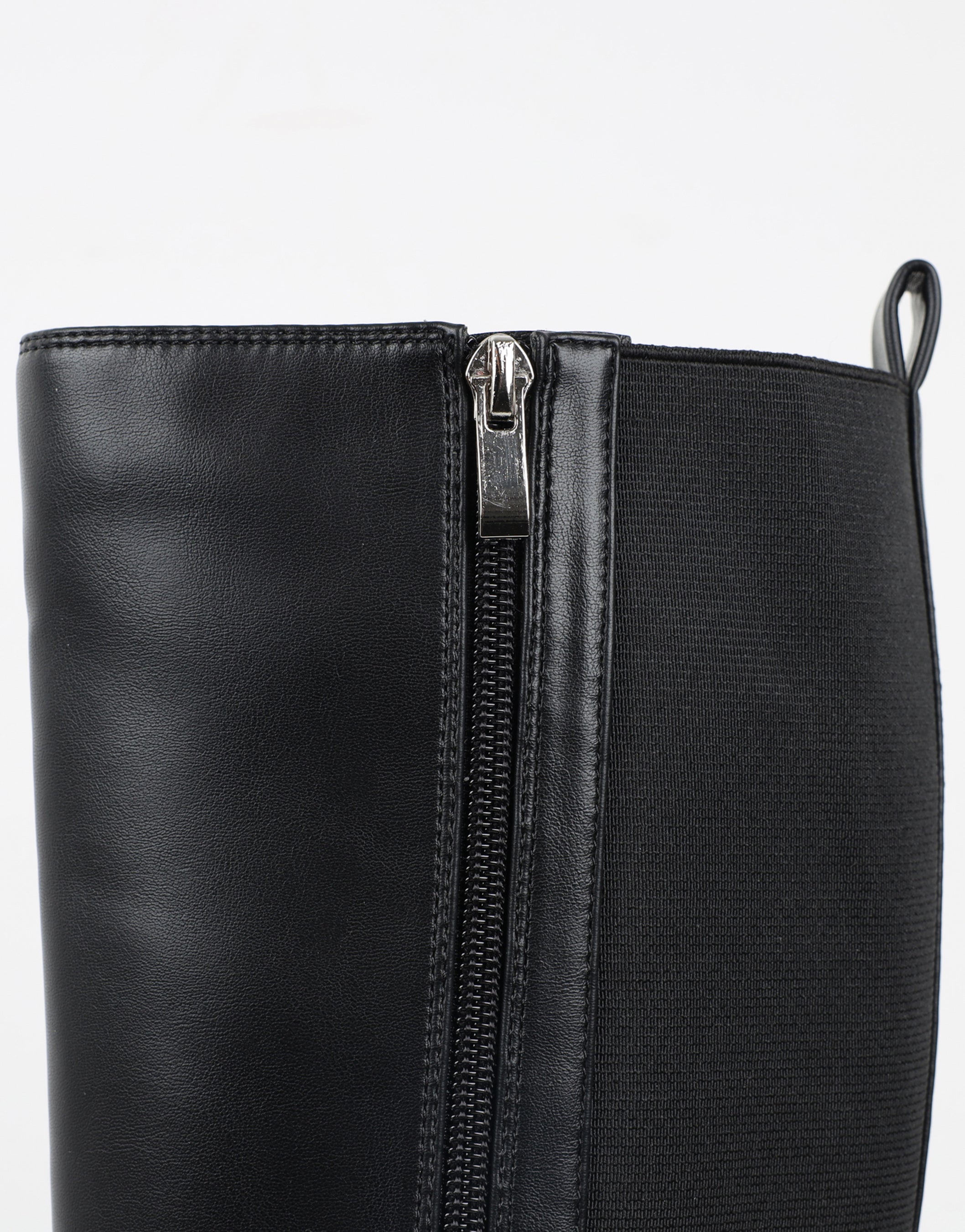 Remus Black Knee High Sock Chunky Boots | SIMMI London