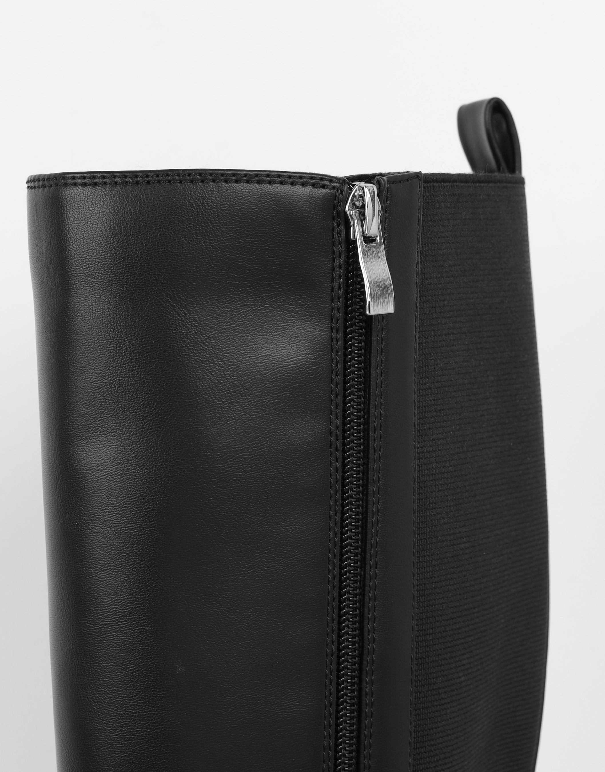 Remus Black Knee High Sock Chunky Boots | SIMMI London