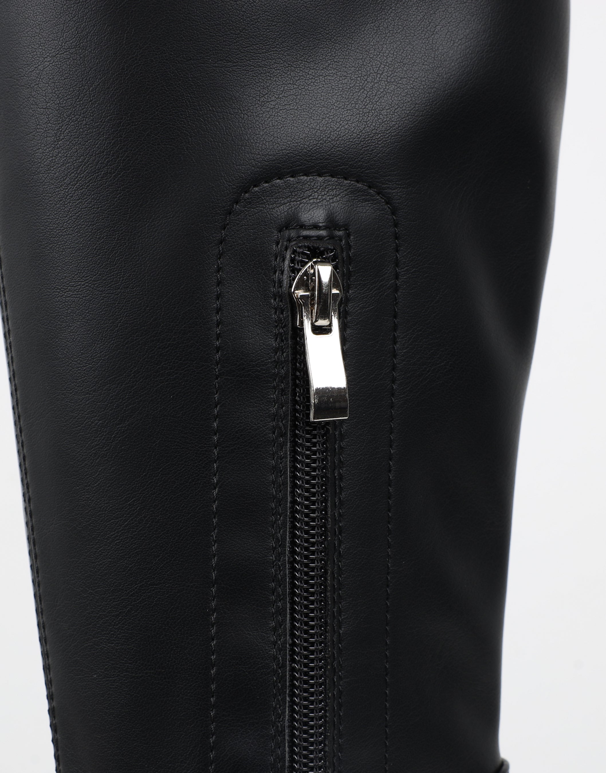 Mon Black Stretch Knee High Chunky Boots | SIMMI London