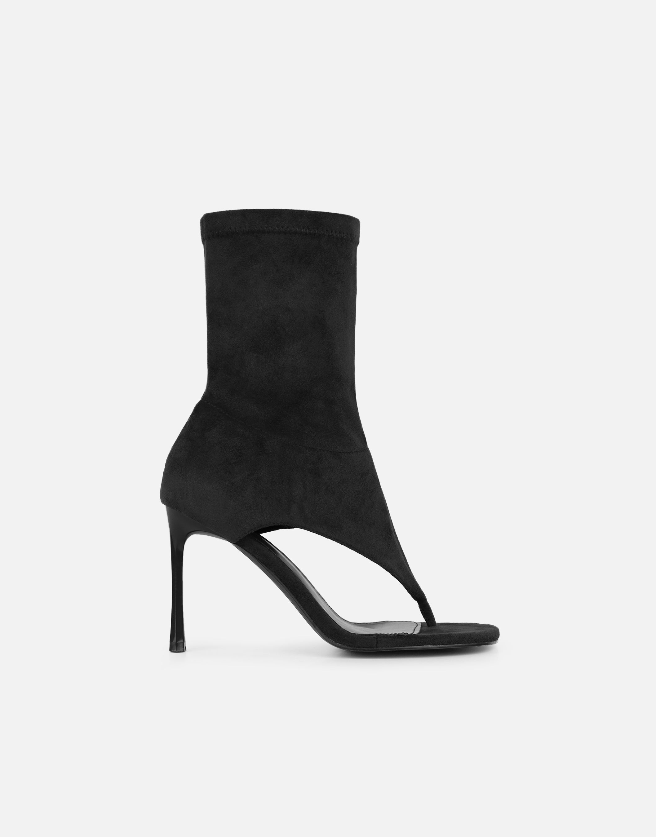 Marina Black Suedette High Boots | SIMMI London