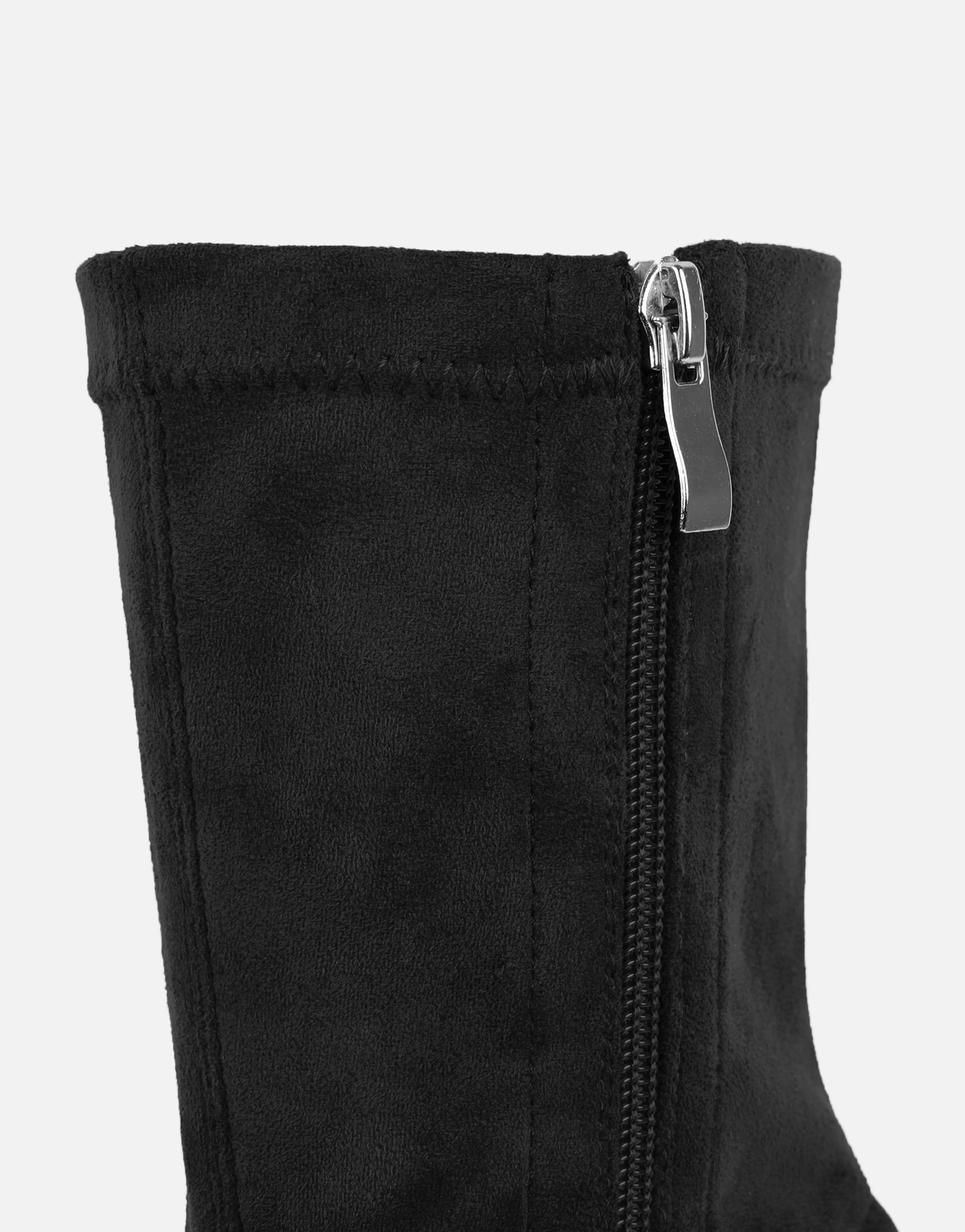 Marina Black Suedette High Boots | SIMMI London