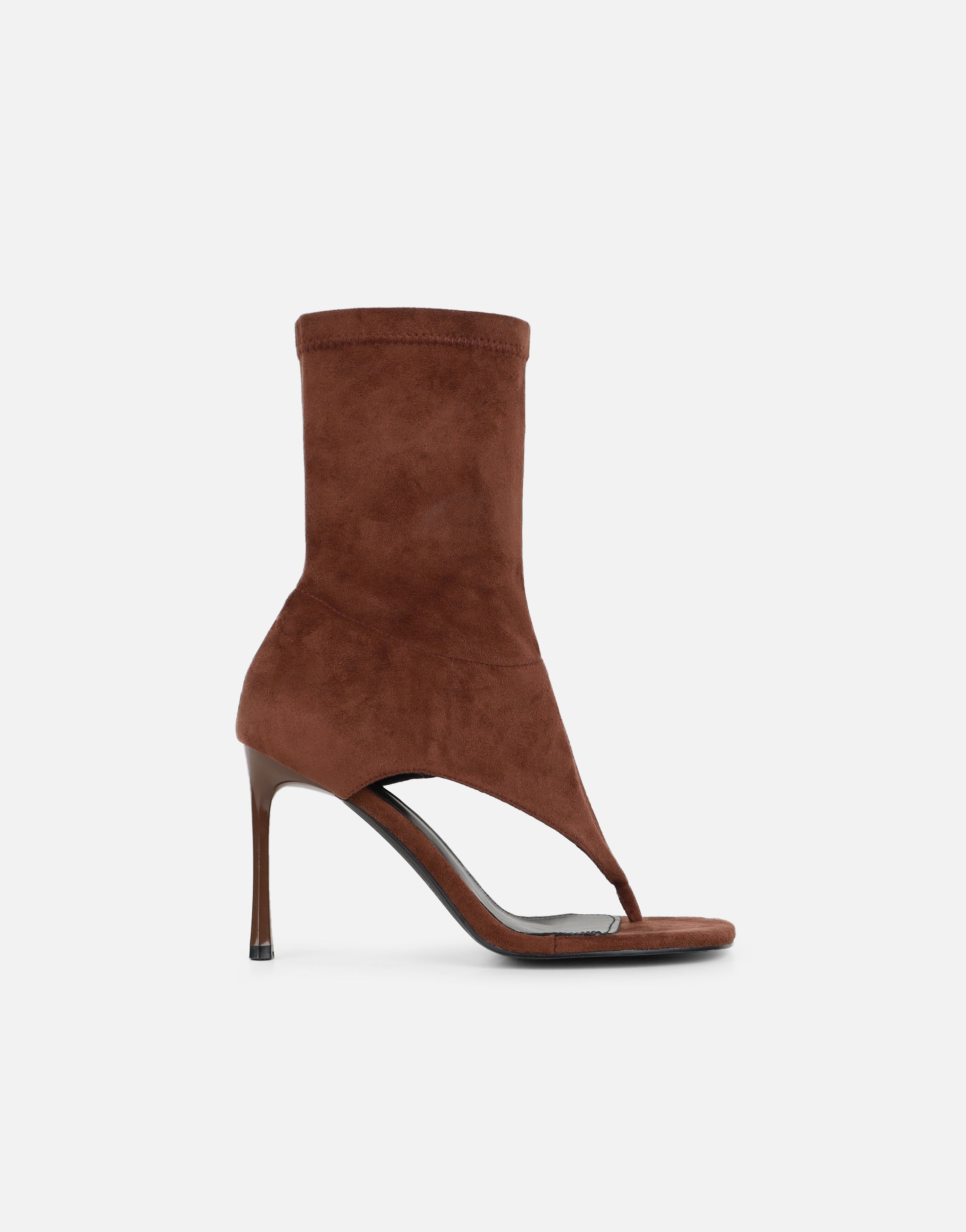 Marina Brown Suedette High Boots | SIMMI London