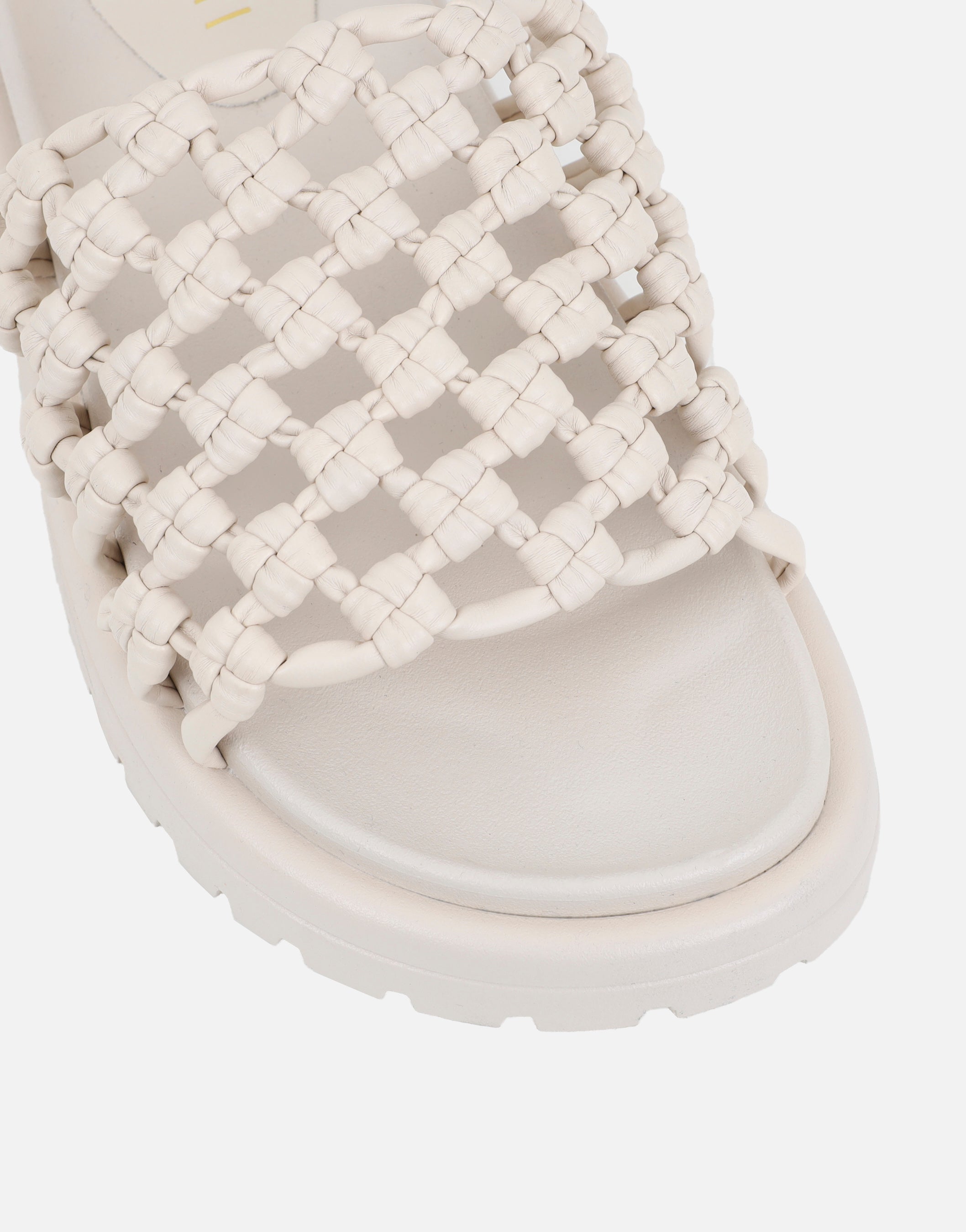 Vanya Stone Woven Mesh Chunky Flats | SIMMI London
