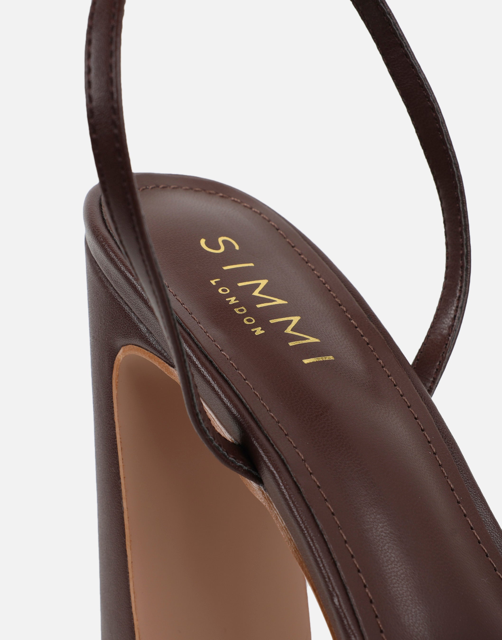 Maple Brown Mesh Platform Heeled Sandals | SIMMI London