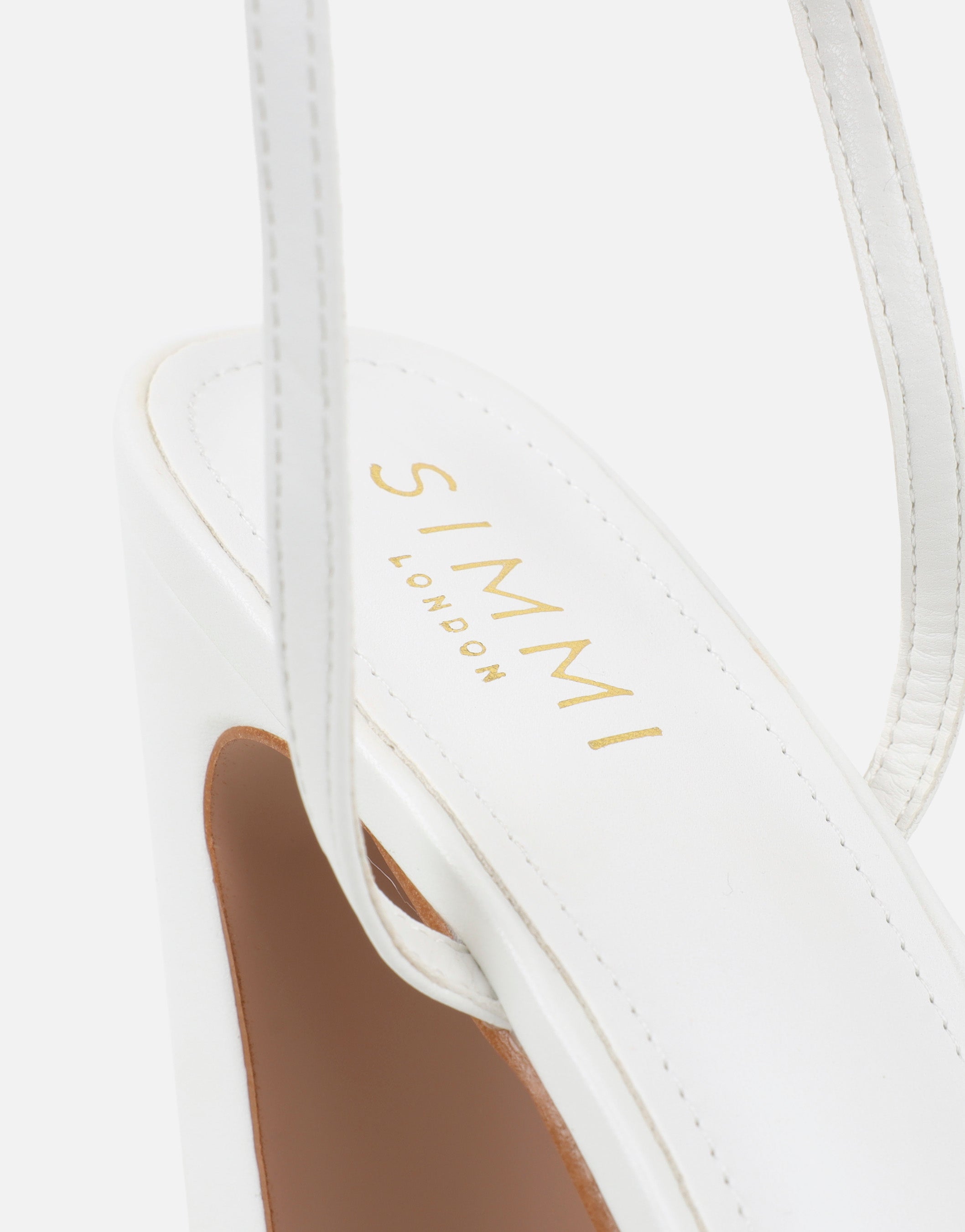 Maple White Mesh Platform Heeled Sandals | SIMMI London