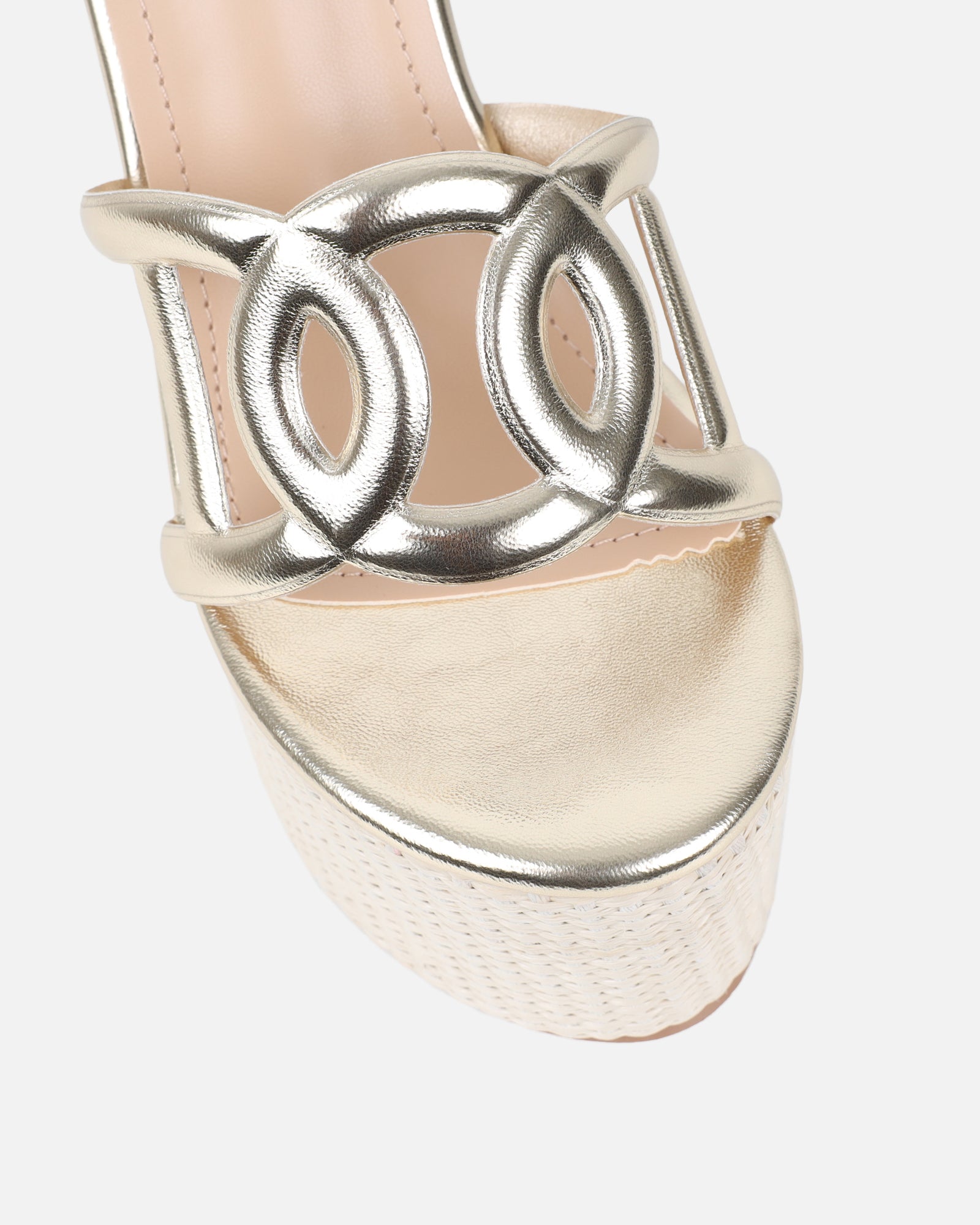 Martha Gold Metallic Espadrille Wedges | SIMMI London