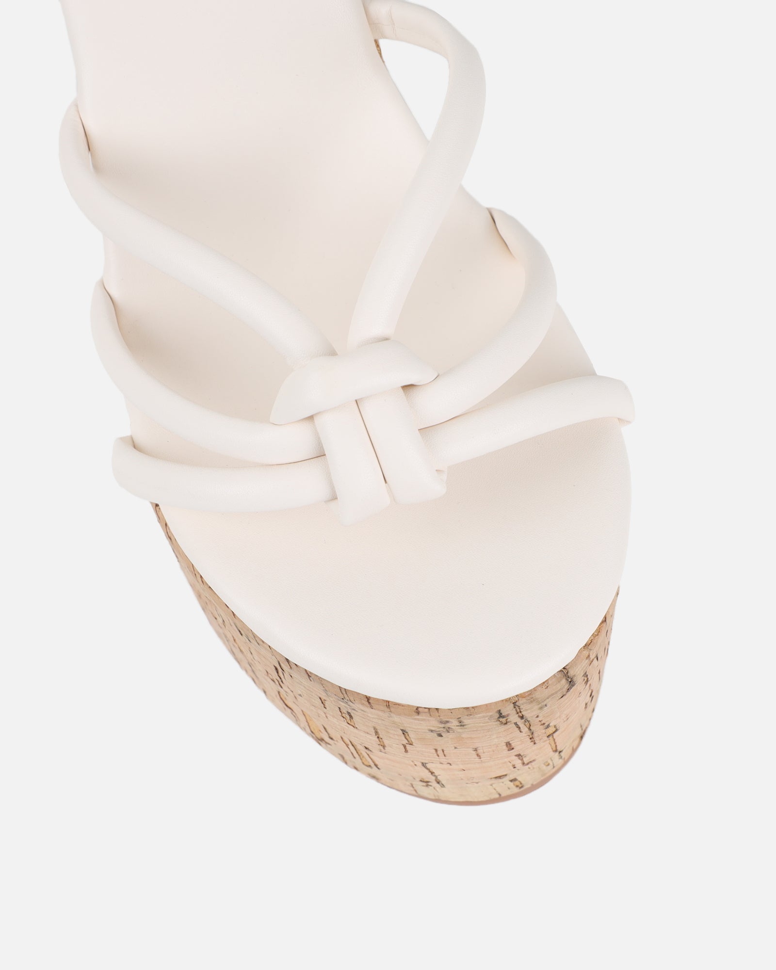 Manola White Wedge Heels | SIMMI London